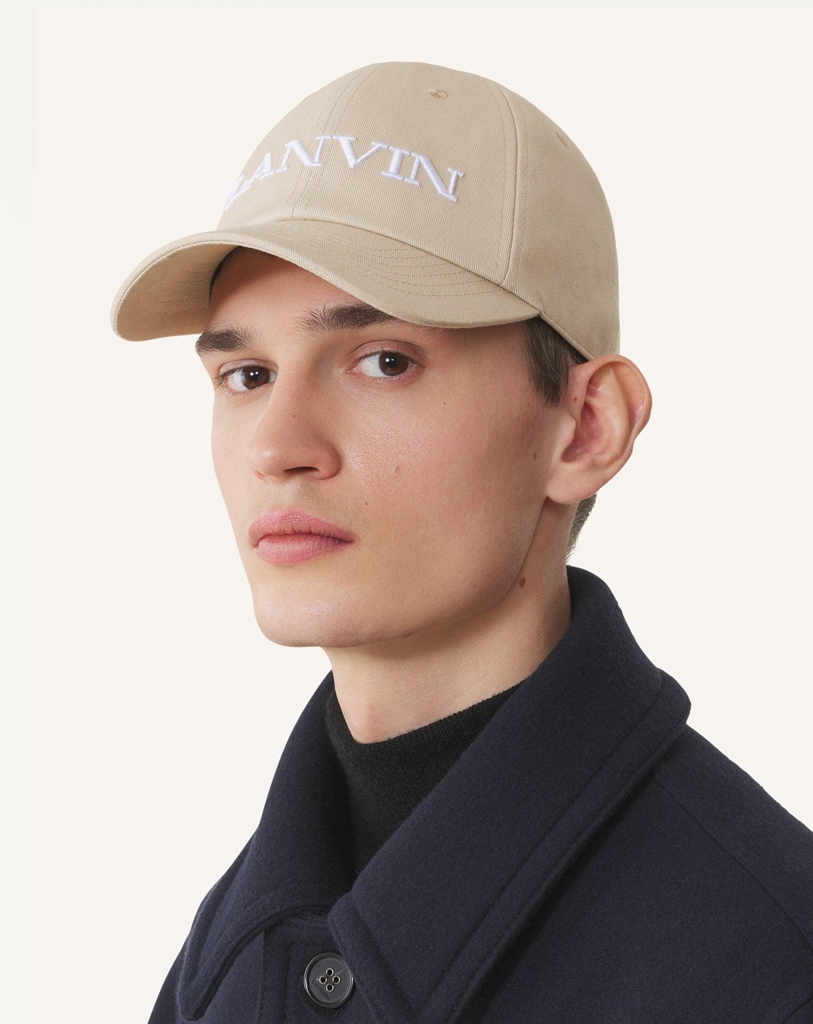 BEIGE LANVIN COTTON CAP