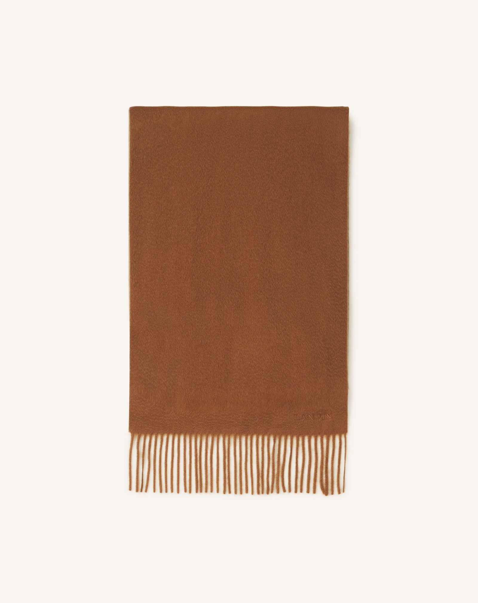 BEIGE TWO-TONE CASHMERE SCARF
