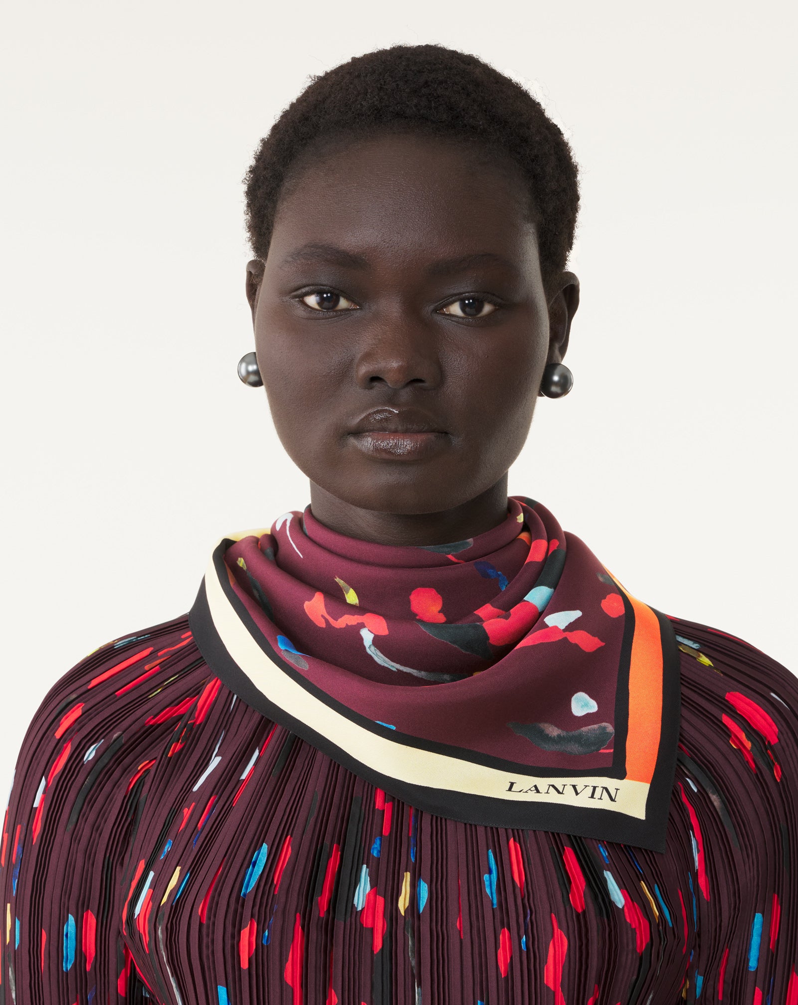 DROP COLOR SILK SCARF