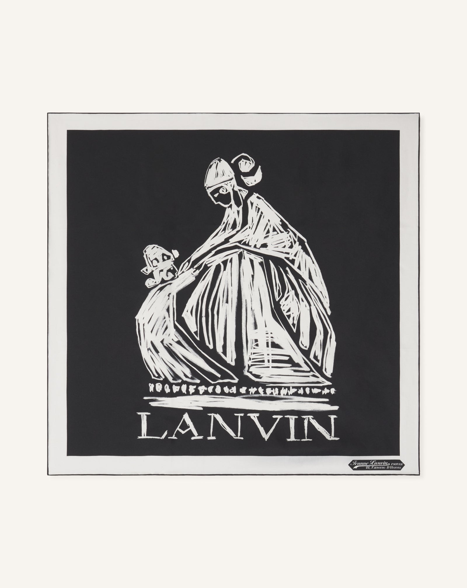MOTHER & DAUGHTER PRINTED SILK SCARF