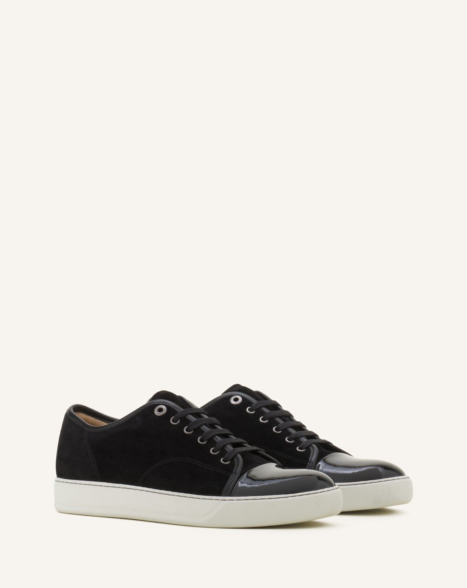 DBB1 PATENT LEATHER AND SUEDE SNEAKERS