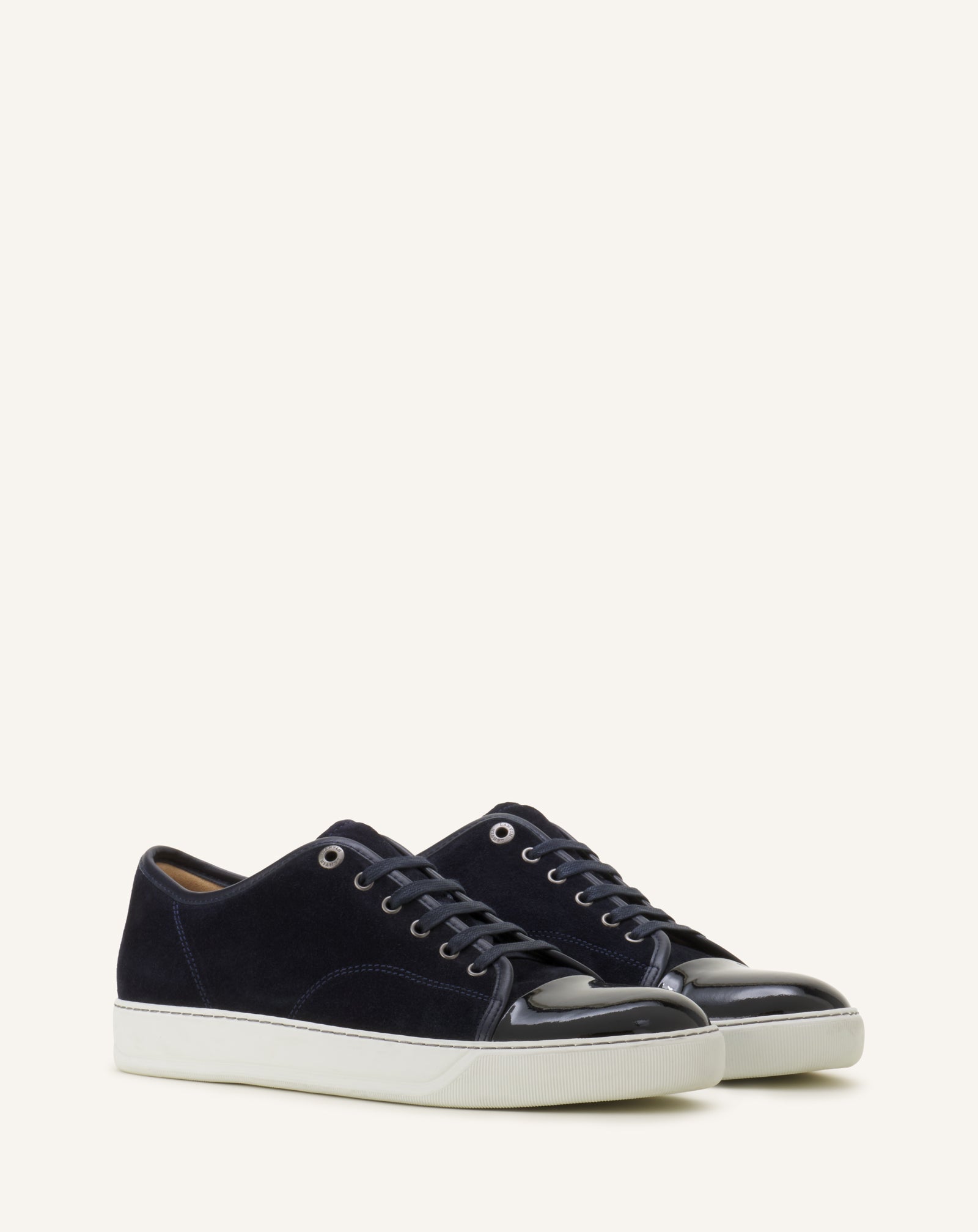 DBB1 PATENT LEATHER AND SUEDE SNEAKERS