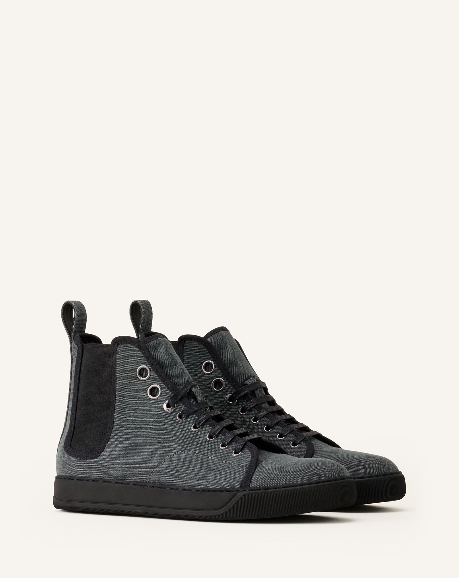 BLACK DBB1 HIGH TOP CANVAS SNEAKERS