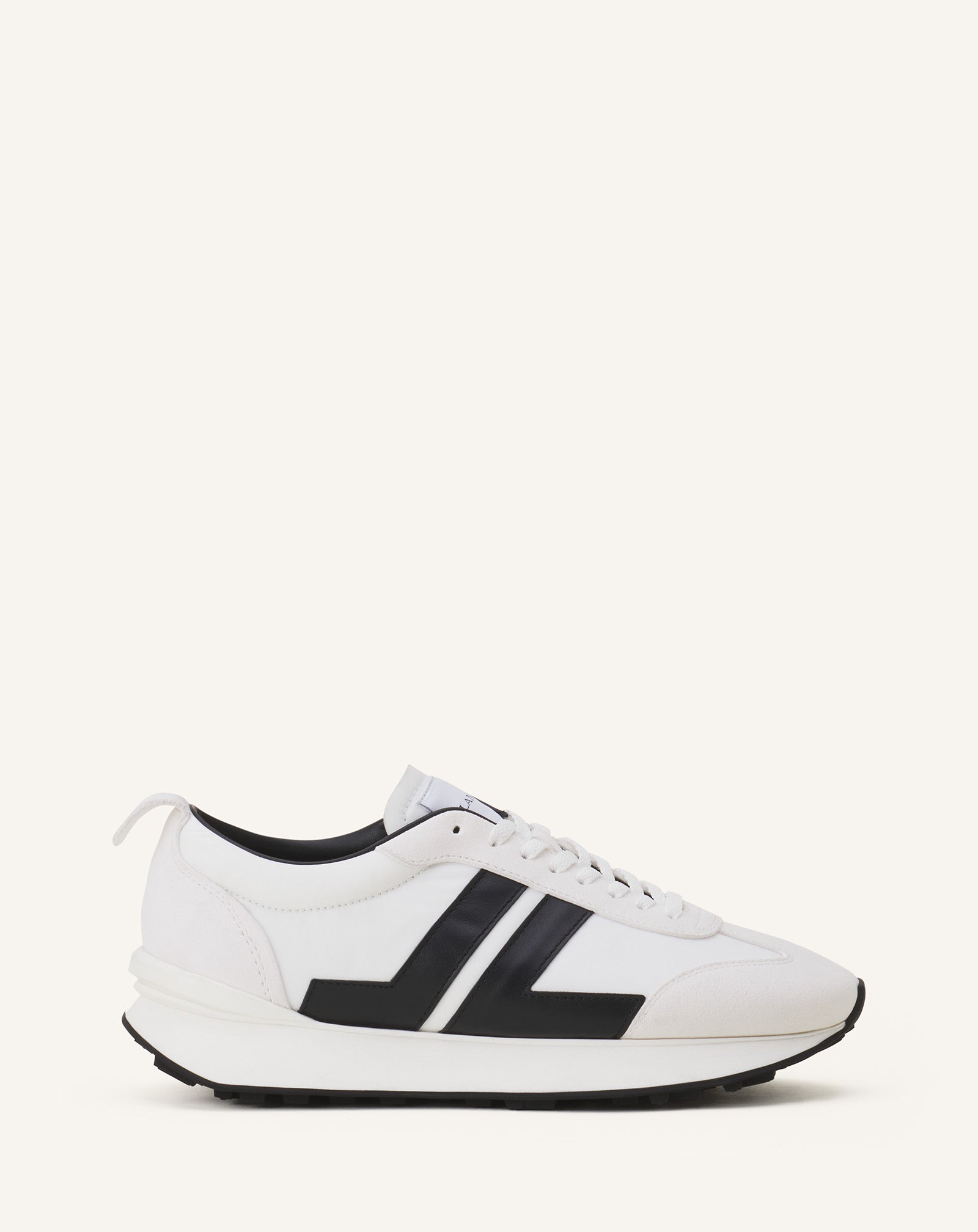 WHITE BUMPR NYLON SNEAKERS