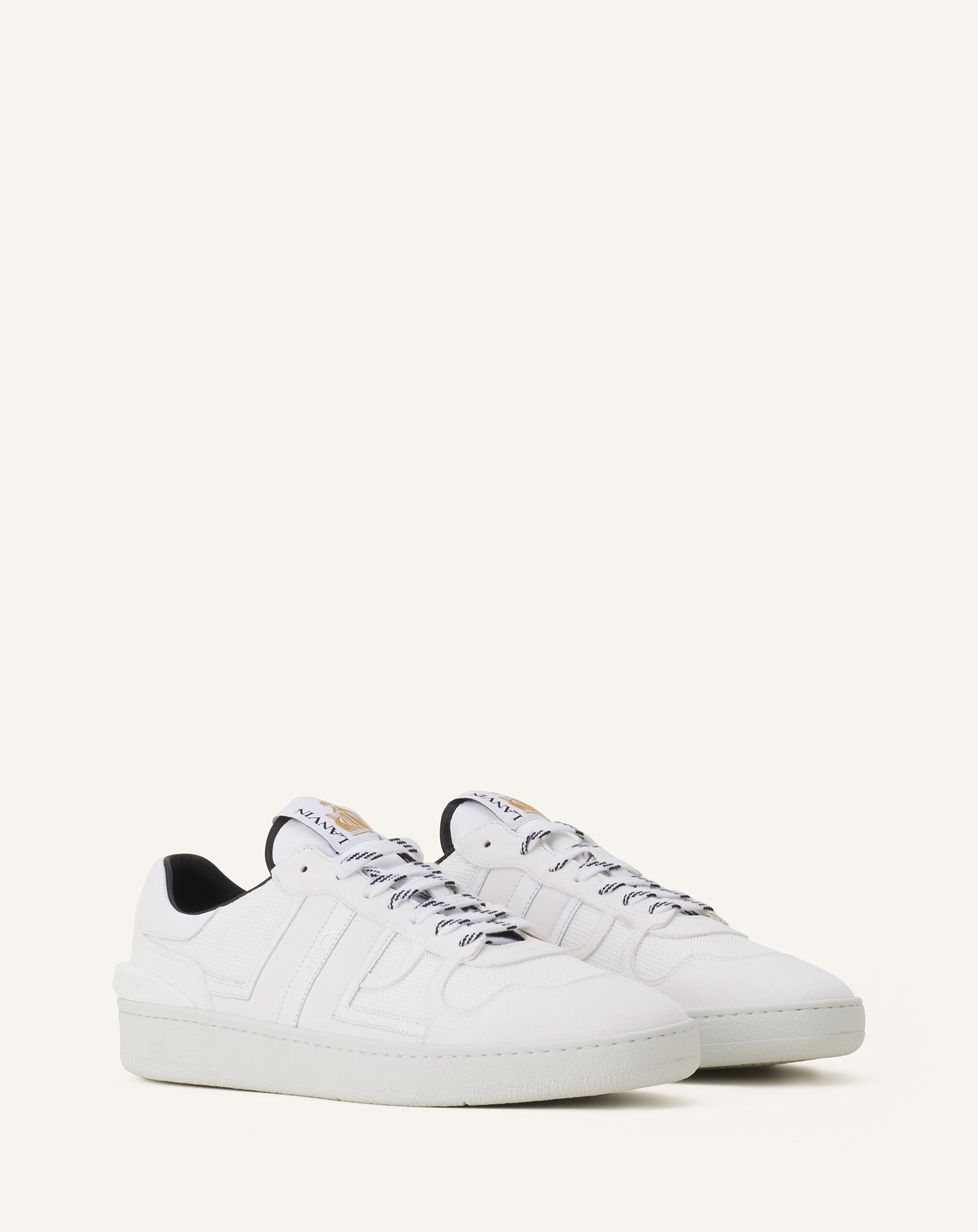 CLAY SNEAKERS IN MESH AND LEATHER