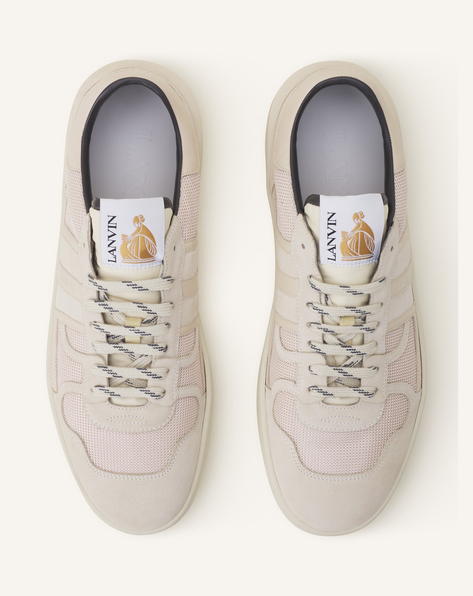 CLAY SNEAKERS IN MESH AND LEATHER