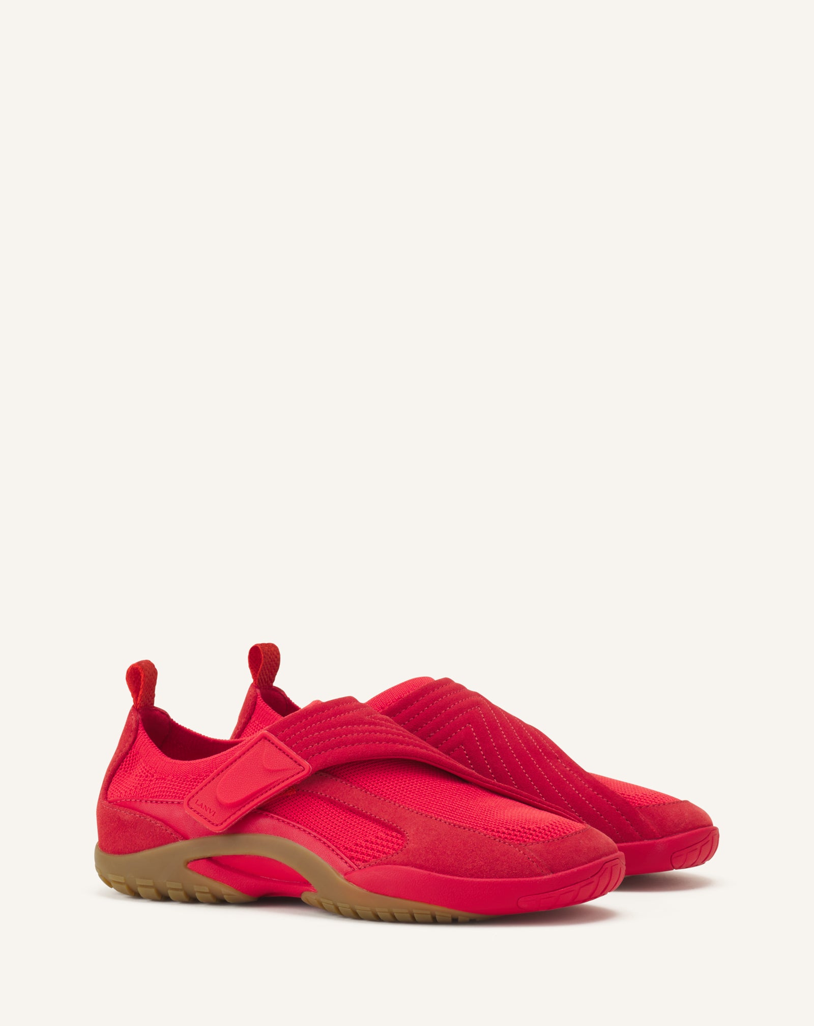 LNV1 KNIT AND SUEDE SNEAKERS