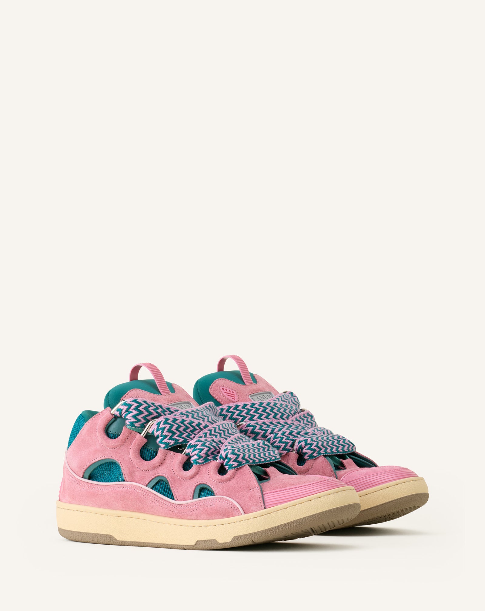 GREEN CURB LEATHER SNEAKERS