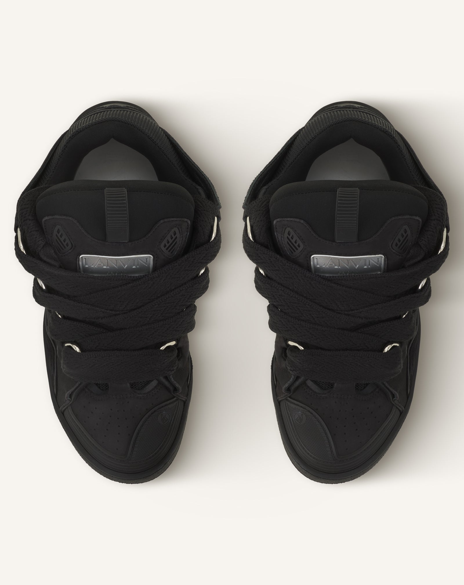 LEATHER CURB SNEAKERS