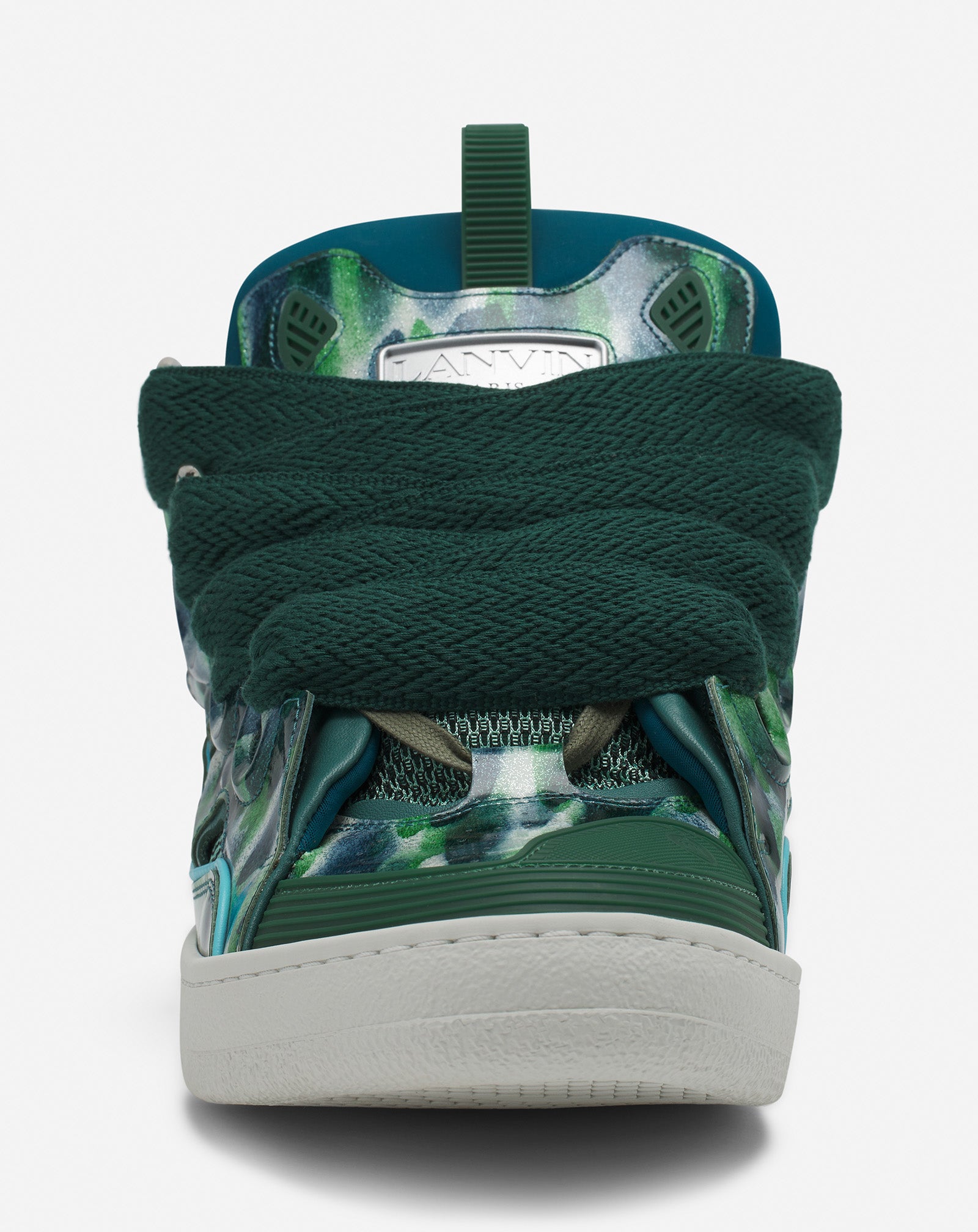 CURB LEATHER SNEAKERS WITH SPARKLES