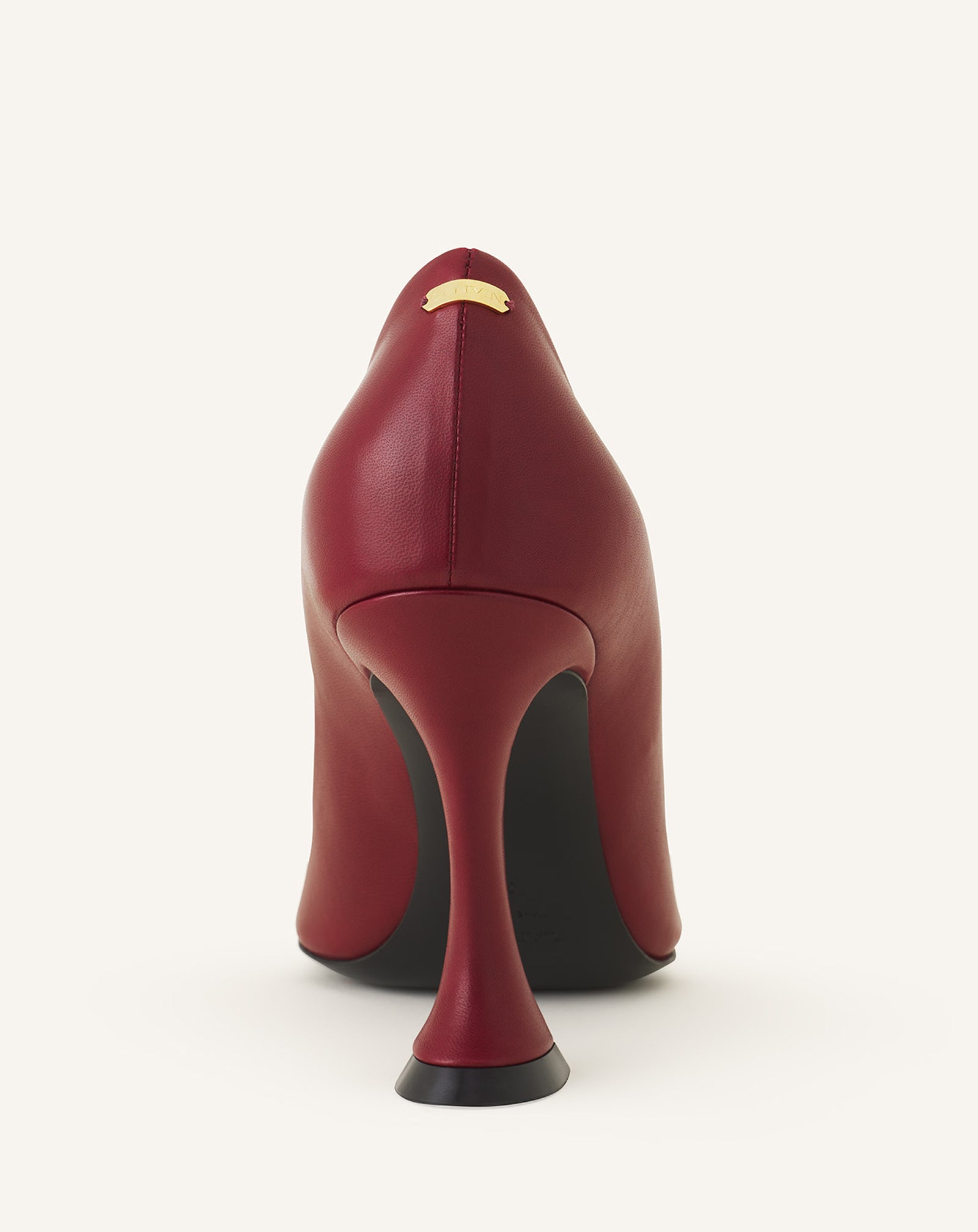 MIDNIGHT STEP LEATHER BOW PUMP