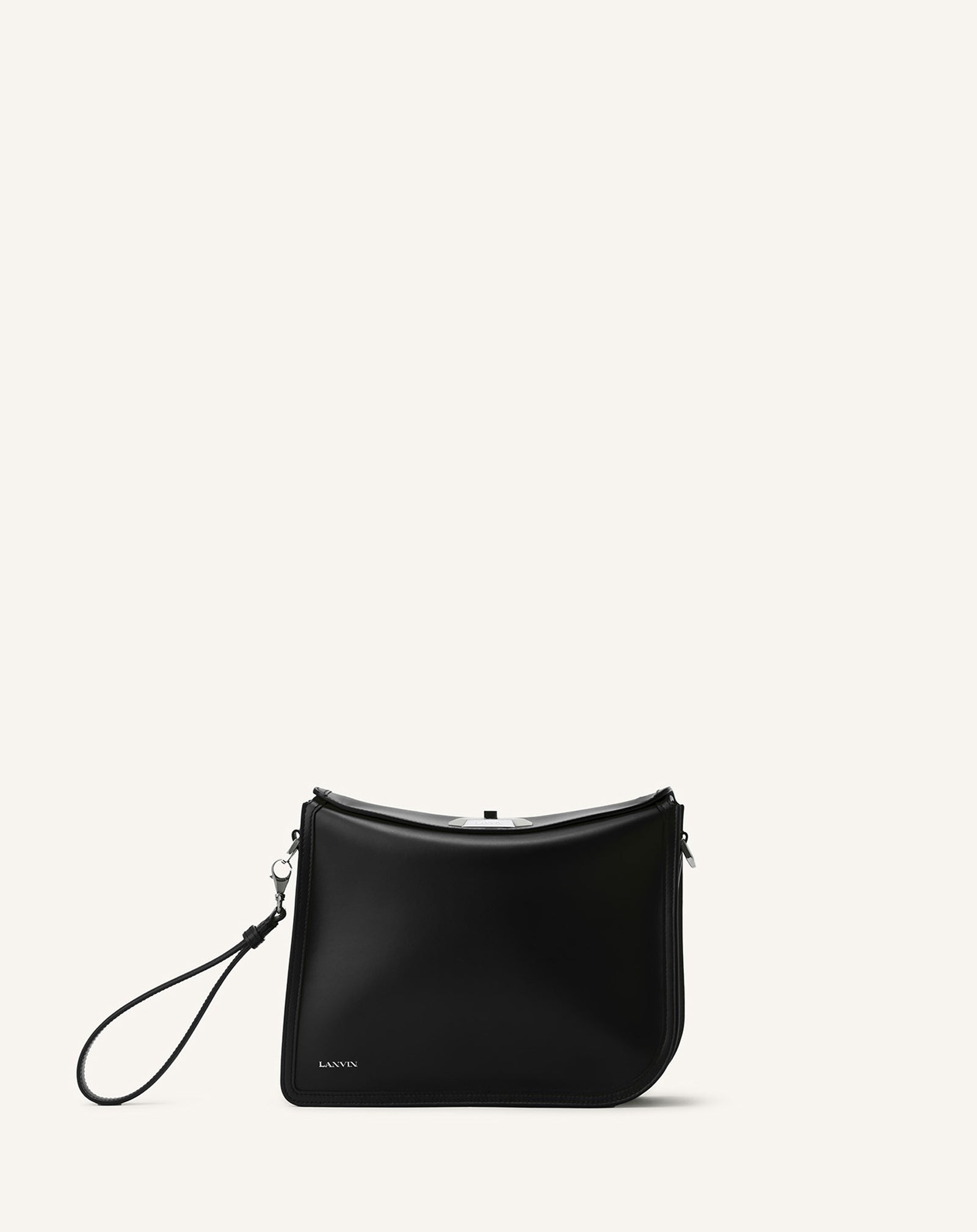 COMPAGNON ASYMMETRICAL LEATHER CLUTCH BAG