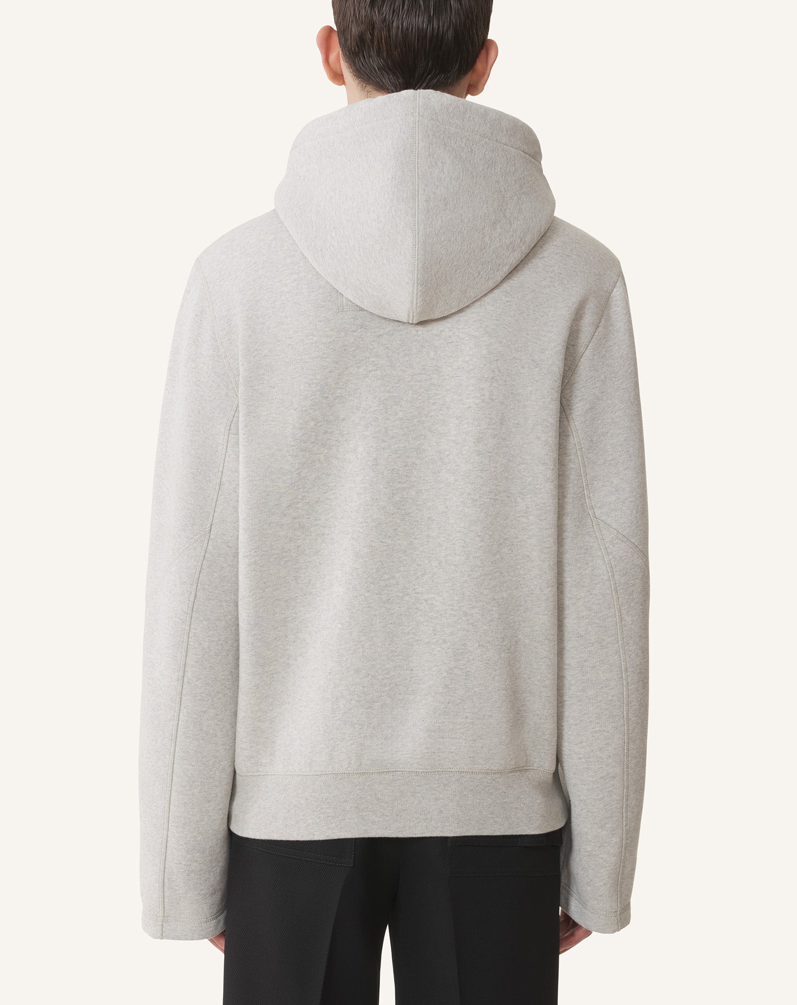 COTTON FLEECE AND CASHMERE HOODIE