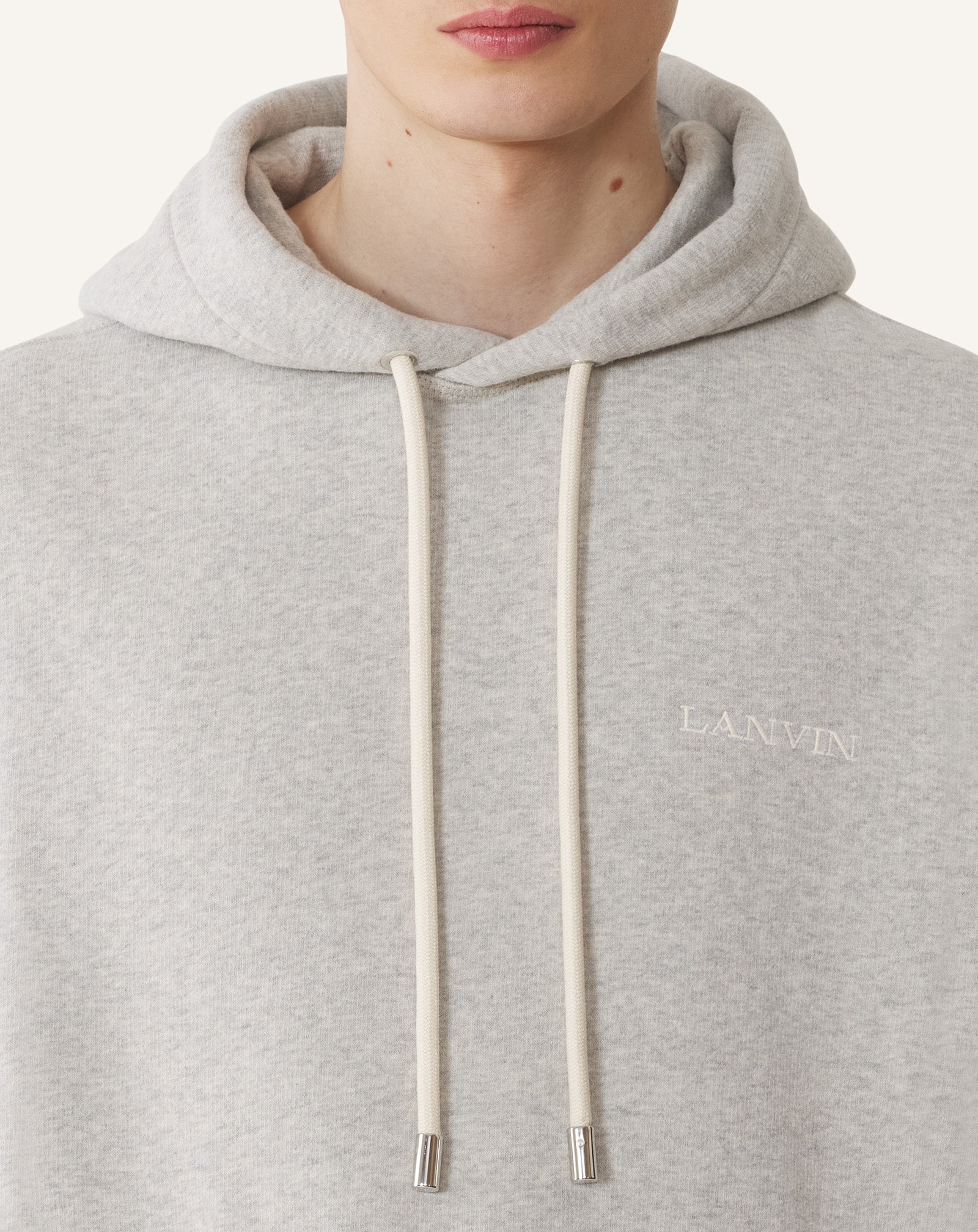 COTTON FLEECE AND CASHMERE HOODIE