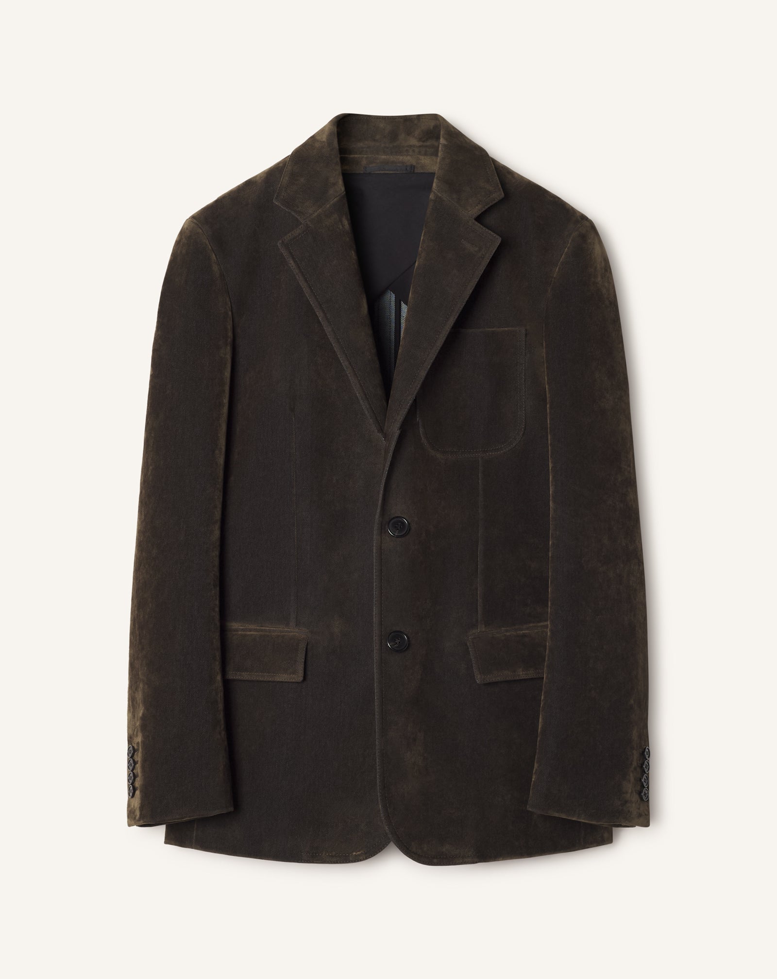 JACKET IN VELVET DENIM