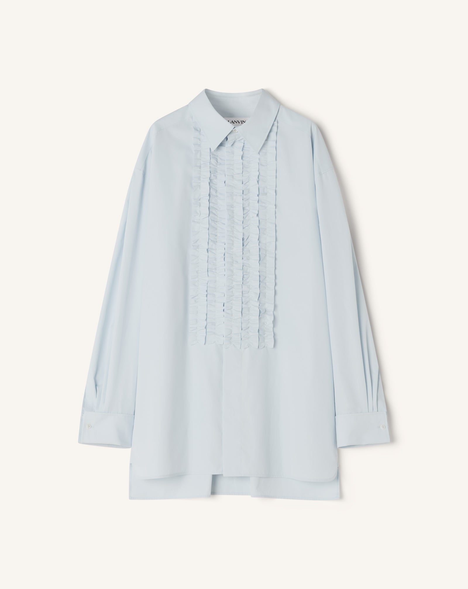 COTTON POPLIN BIB FRONT SHIRT