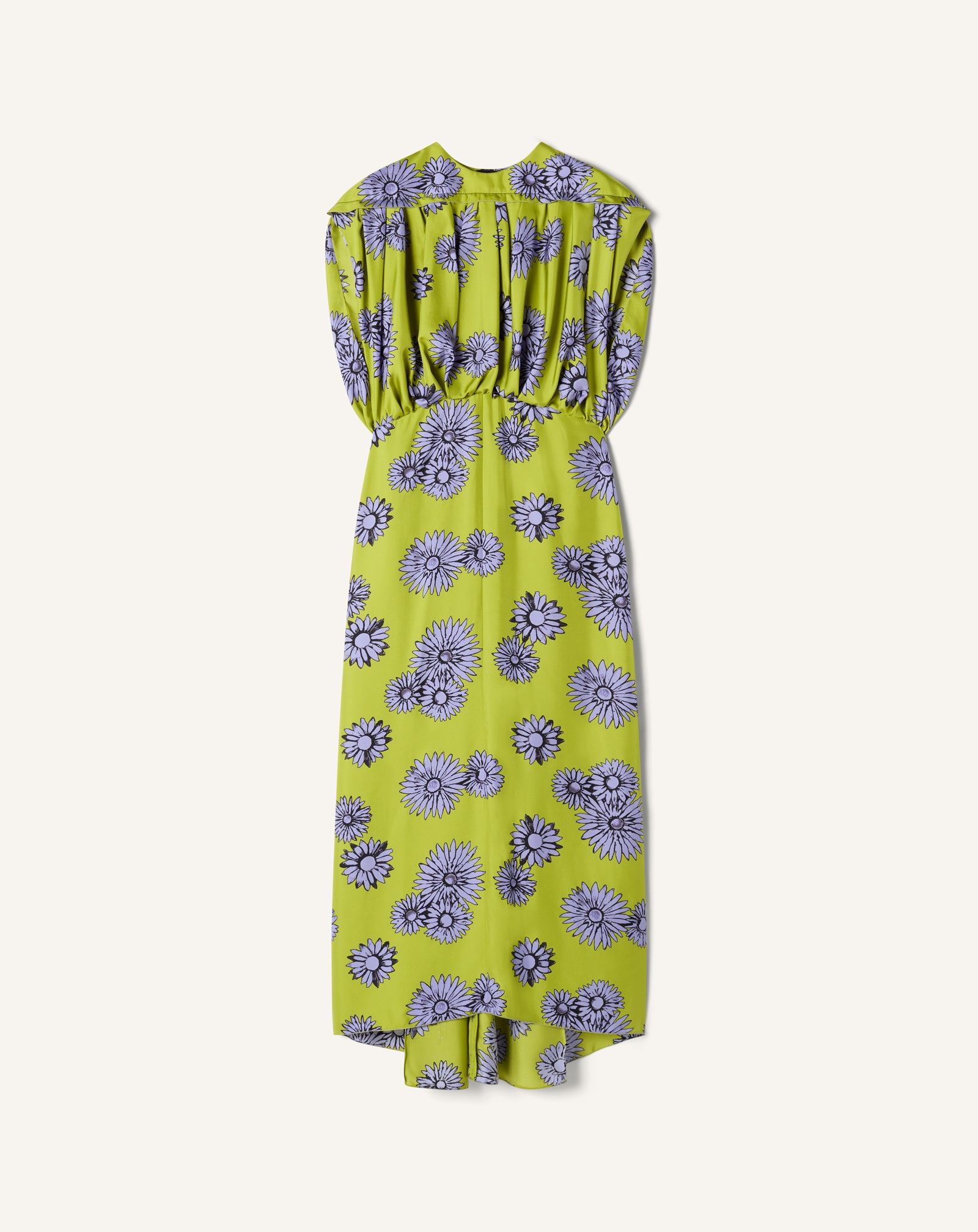 PRINTED SILK MIDI DRESS