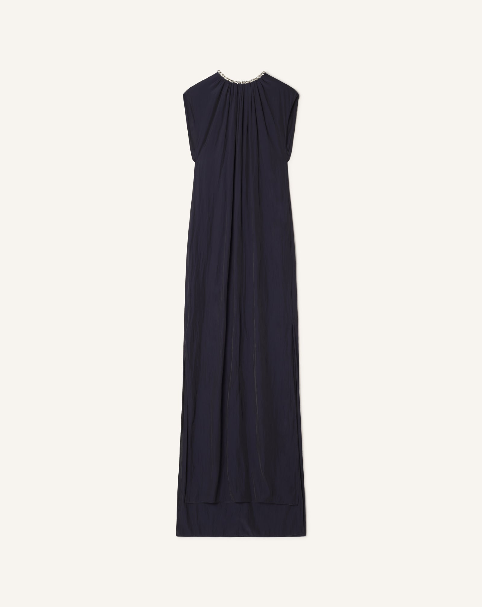 EMBROIDERED DRESS IN CHARMEUSE