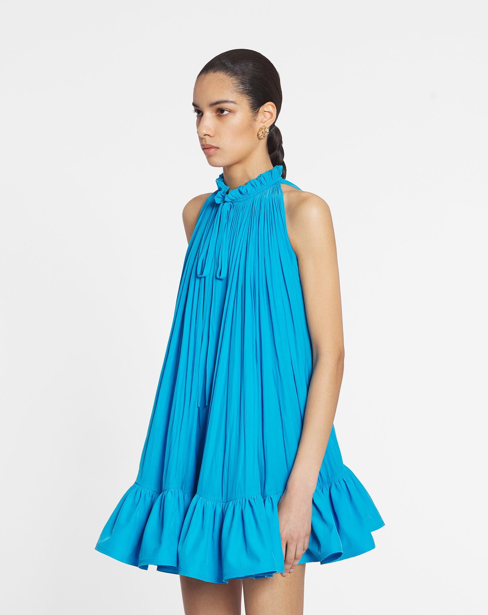 SHORT DRESS WITH RUFFLES