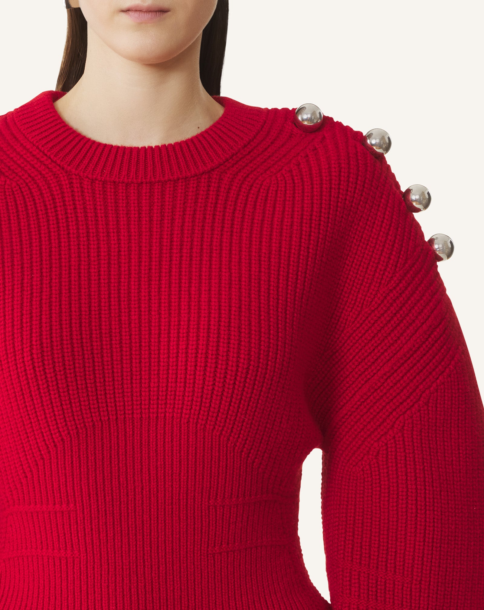 WOOL RIBBED SWEATER