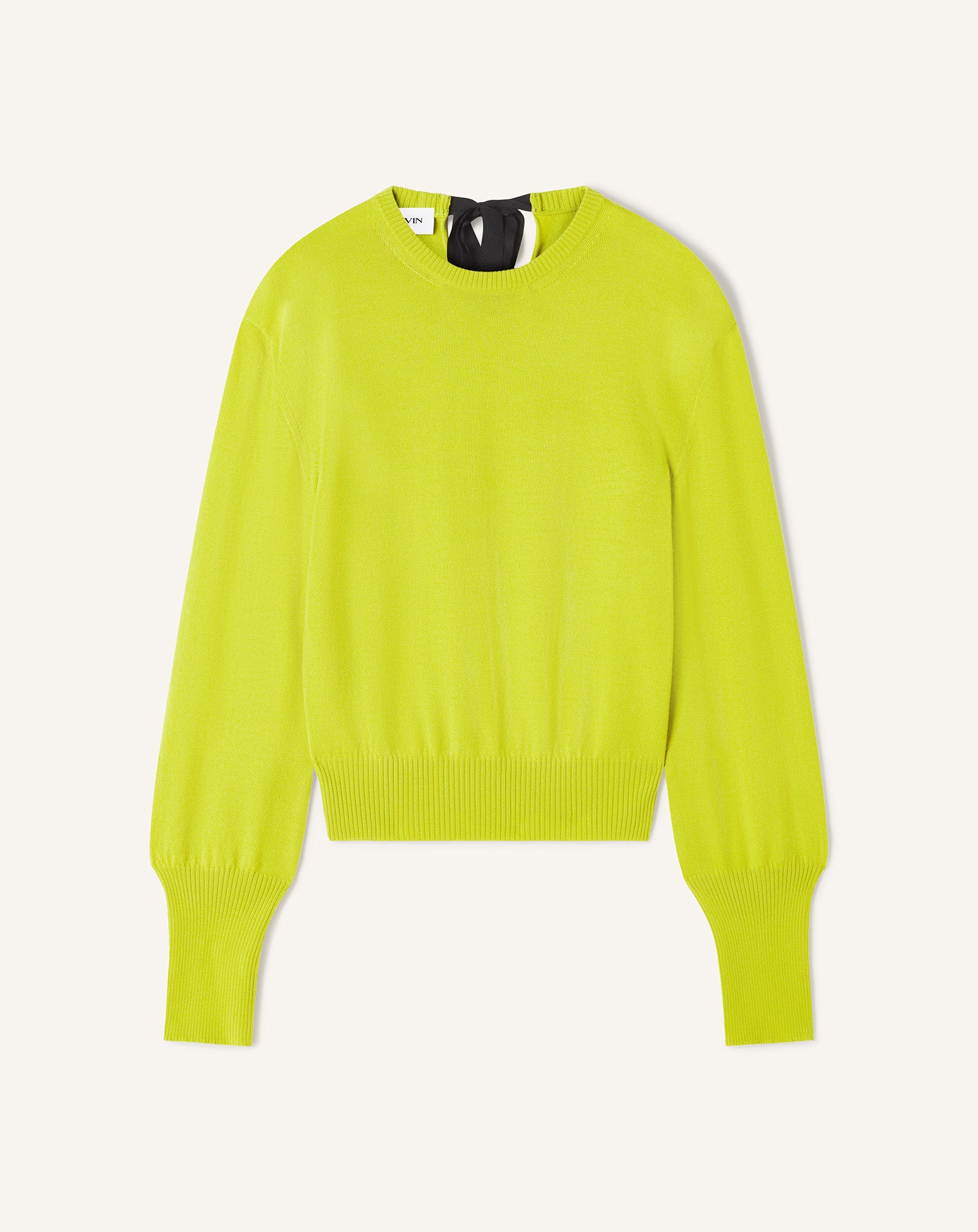 WOOL SWEATER WITH GROS GRAIN DETAIL