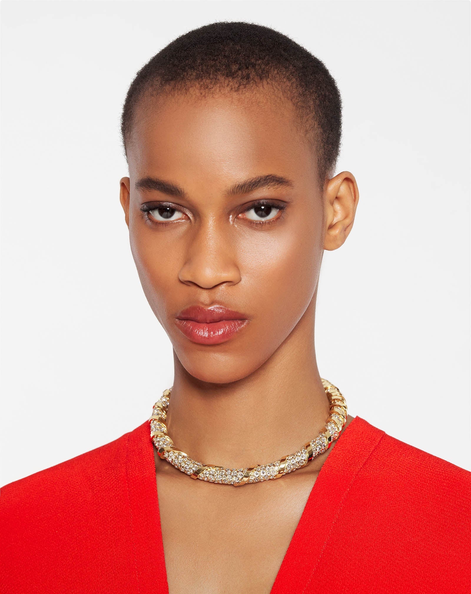 RHINESTONE MELODIE CHOKER NECKLACE,