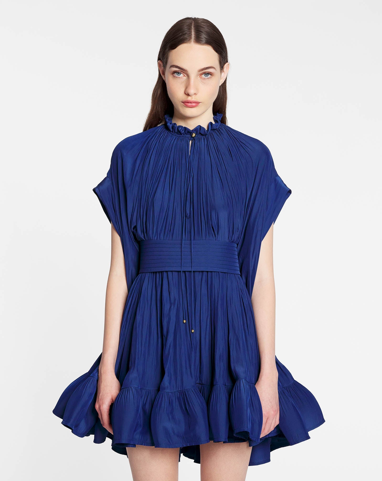 SHORT CHARMEUSE DRESS