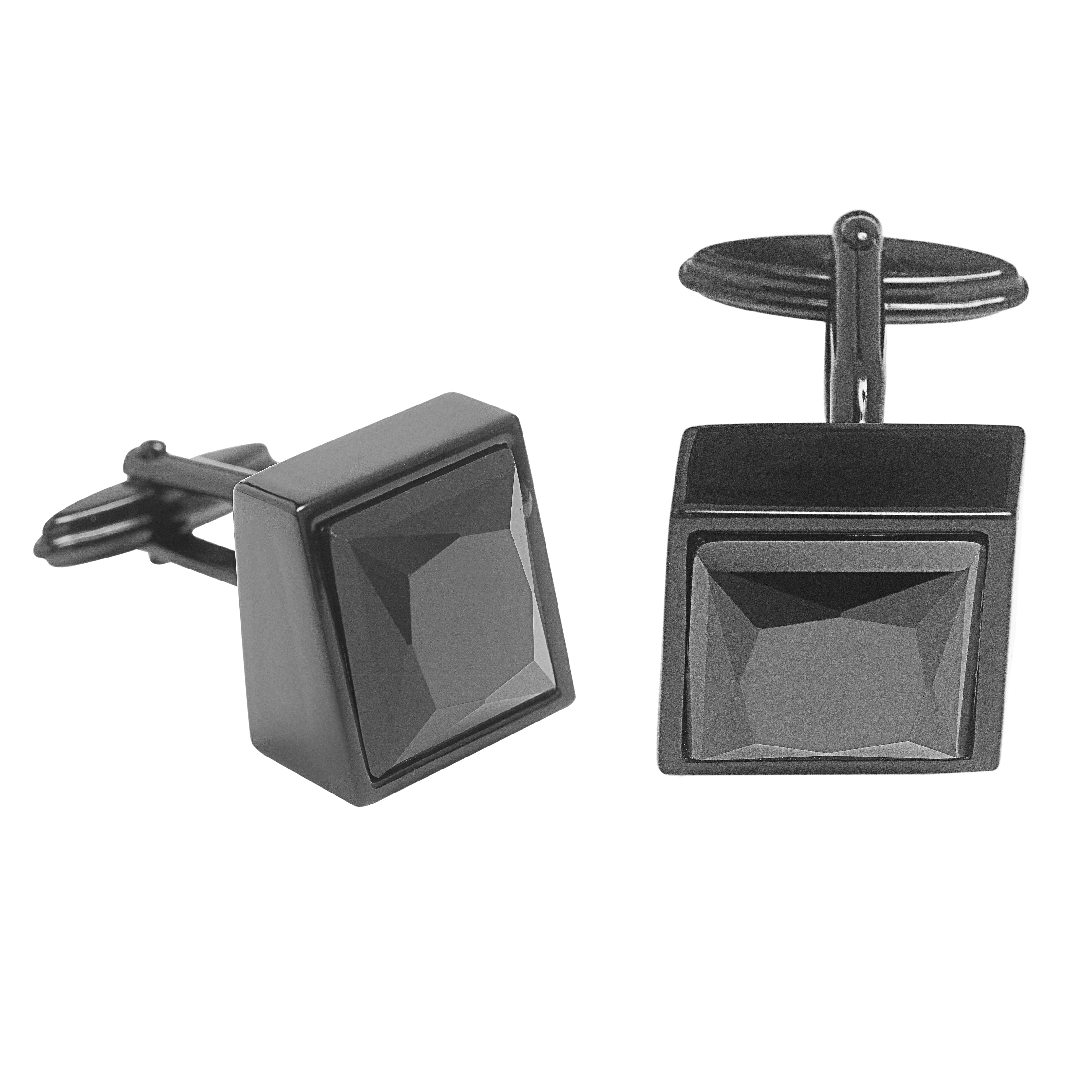 MEN'S CUFFLINKS CUBIC STRASS