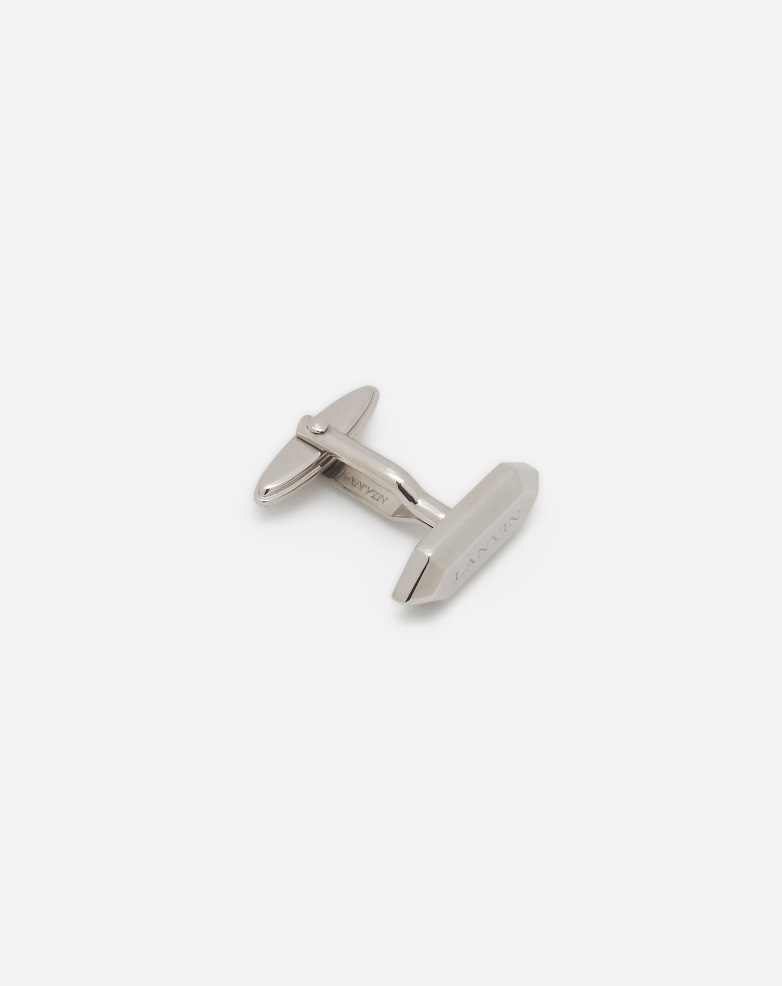 SILVER LANVIN LABEL CUFFLINKS