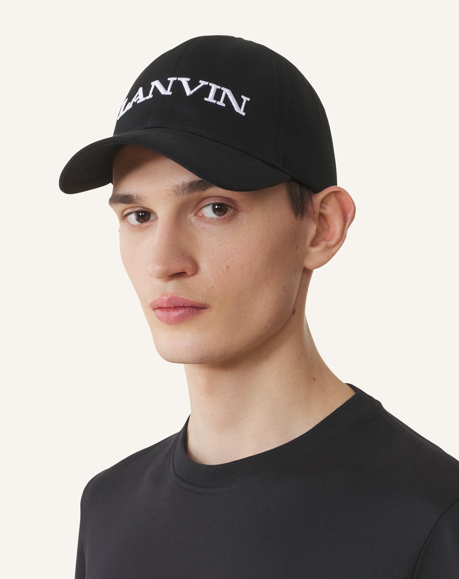 BLACK LANVIN COTTON CAP