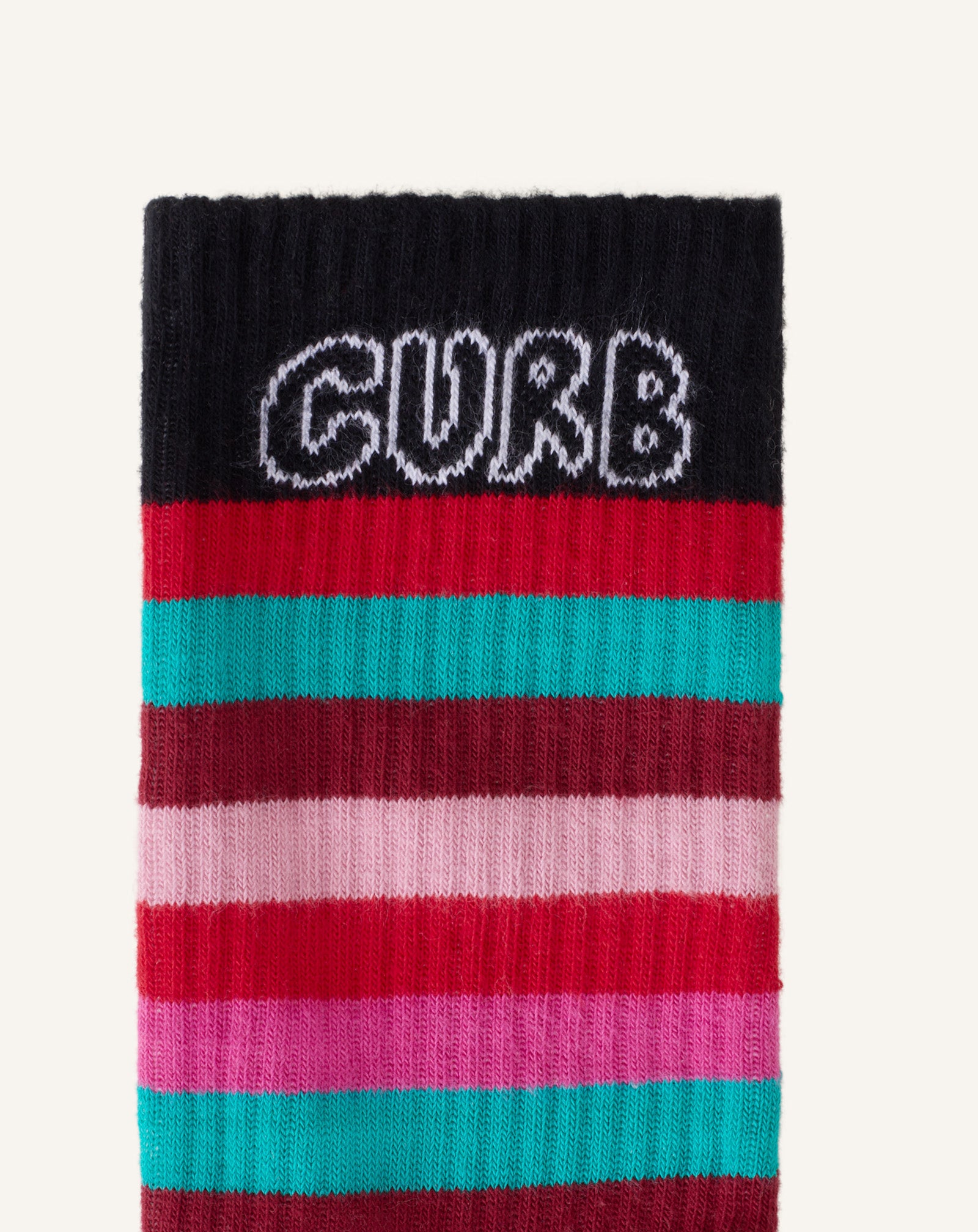 CURB STRIPED COTTON SOCKS