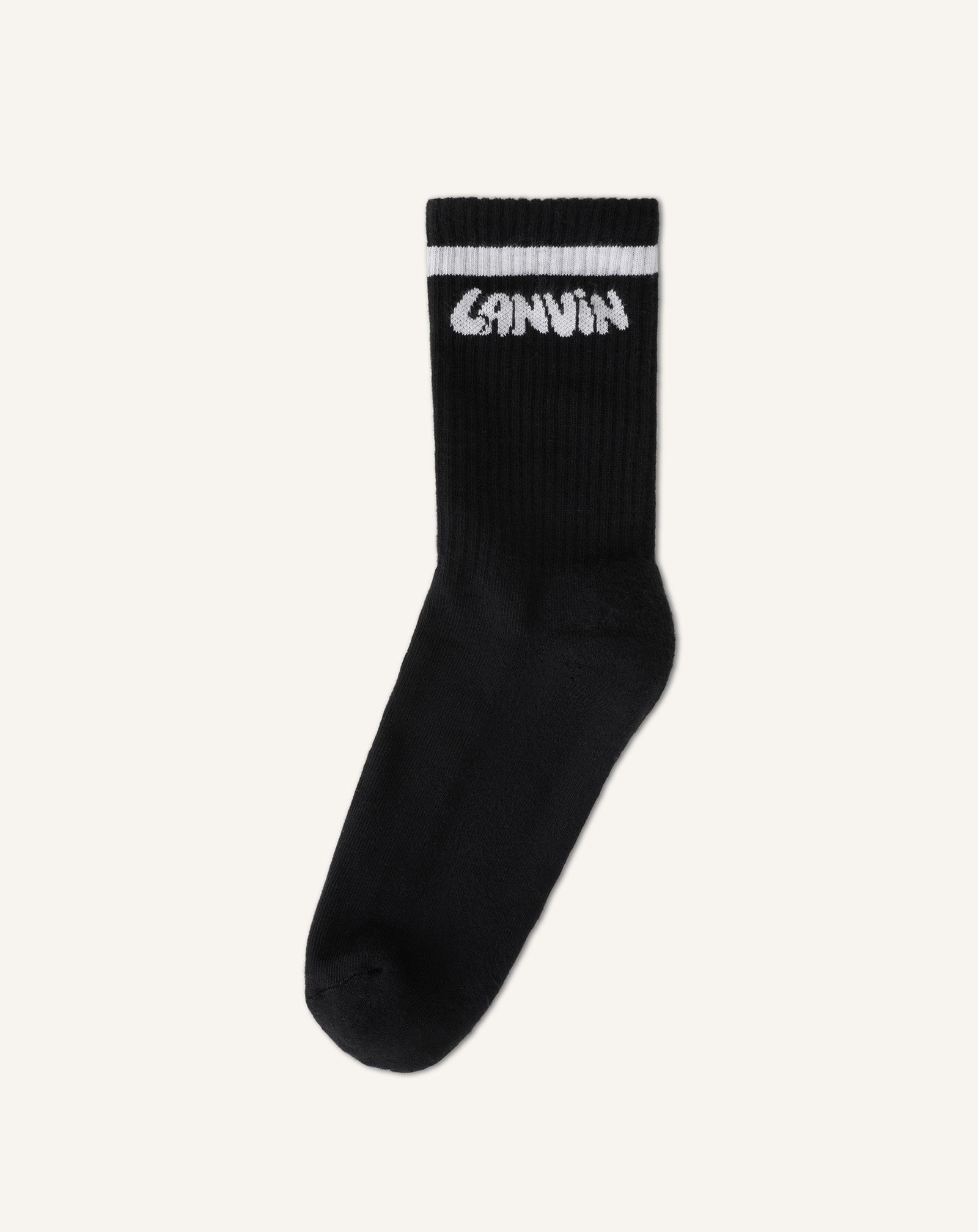 BLACK LANVIN COTTON SOCKS