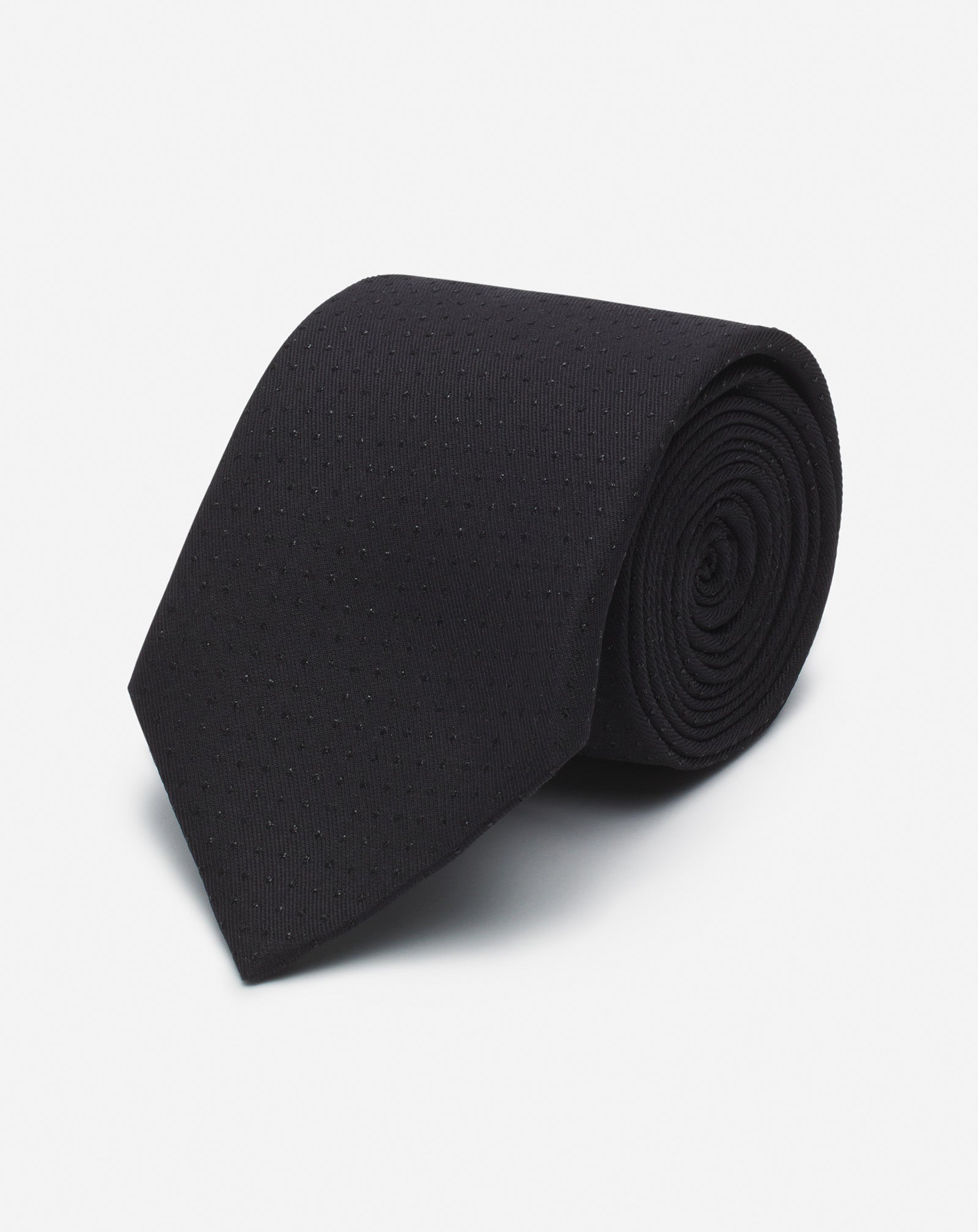 BLACK LANVIN TIE IN SPARKLY SATIN