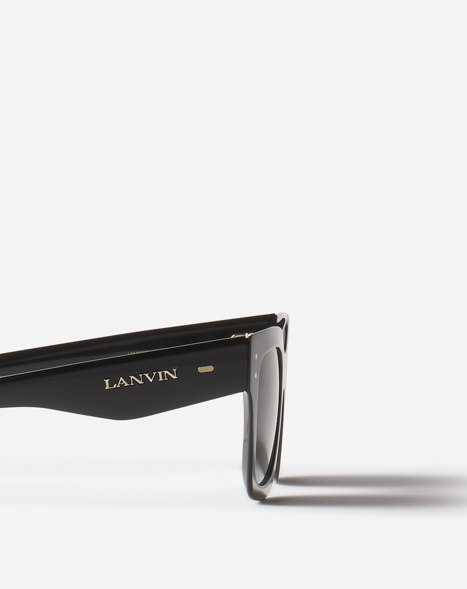BLACK LUNETTES MAXI RECTANGLE LANVIN SIGNATURE