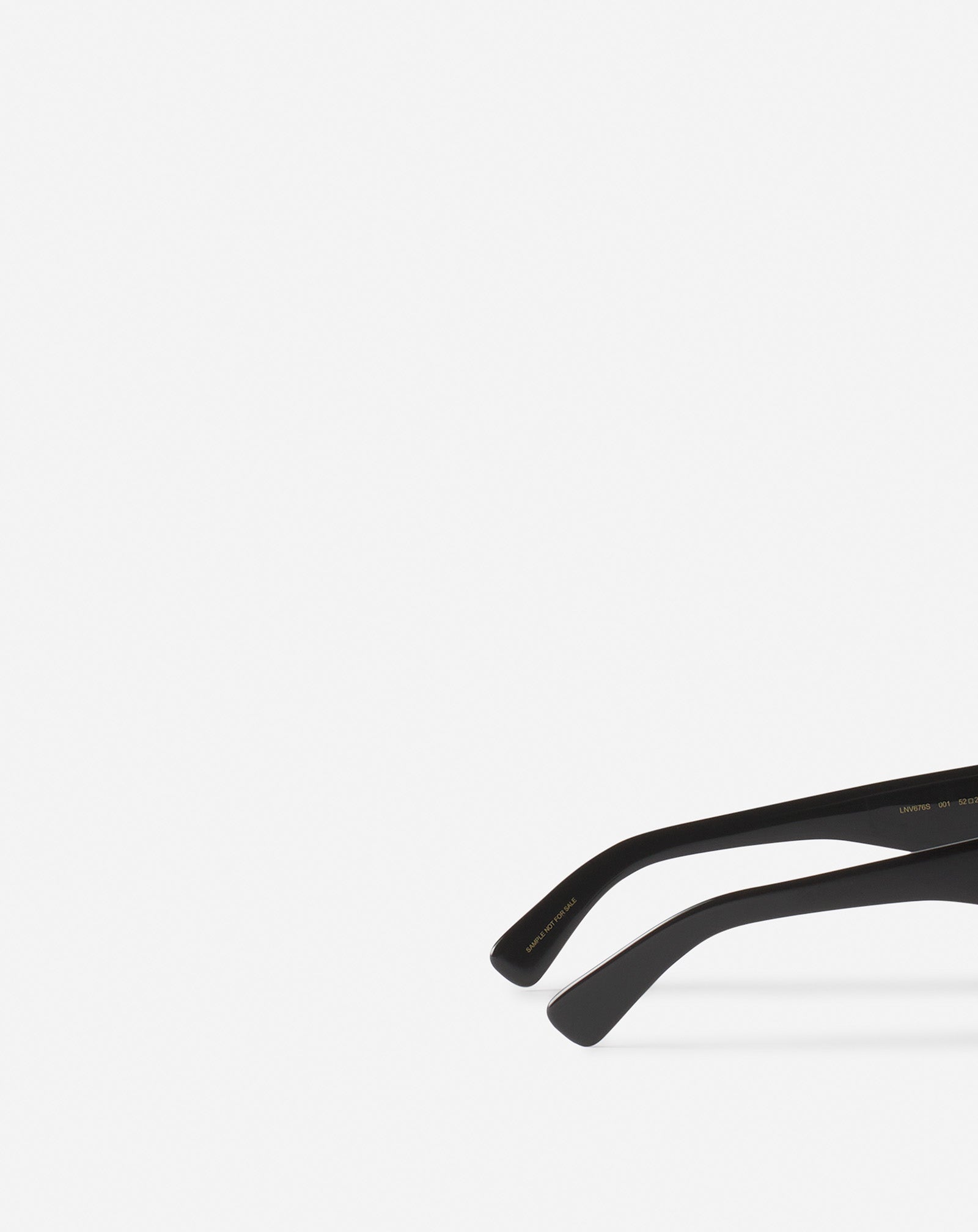 BLACK LUNETTES MAXI RECTANGLE LANVIN SIGNATURE