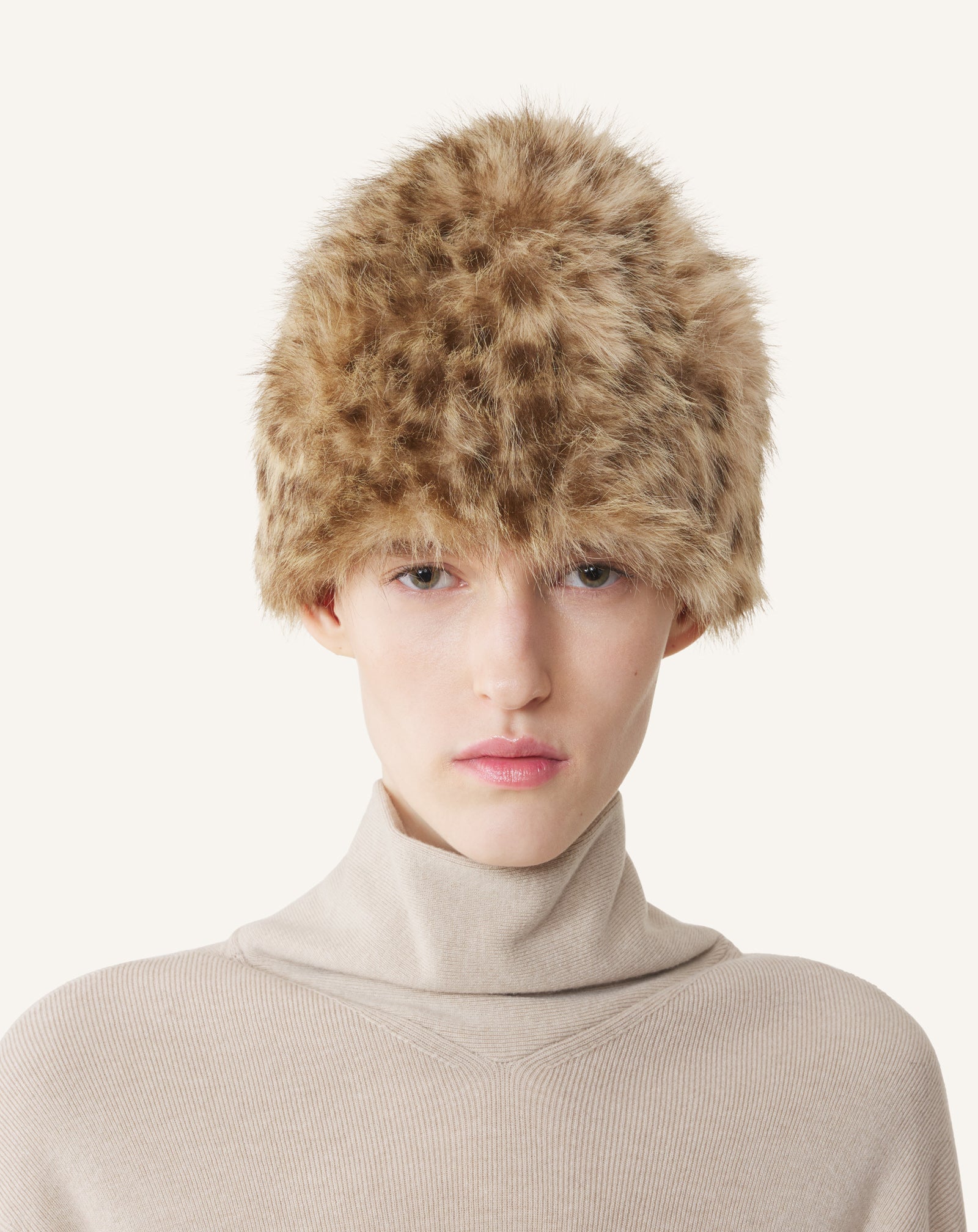 MULTICOLOR FAUX FUR HAT