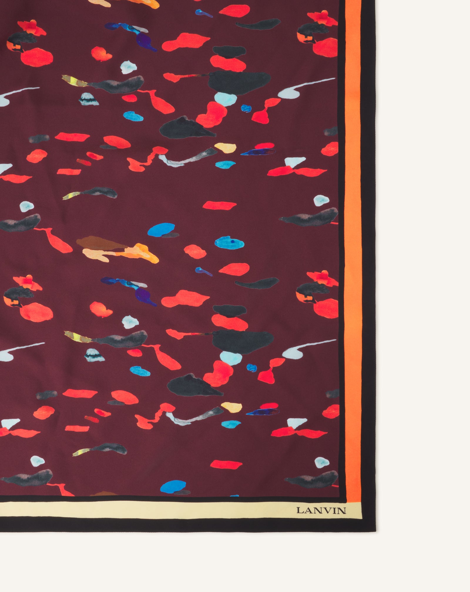 RED DROP COLOR SILK SCARF