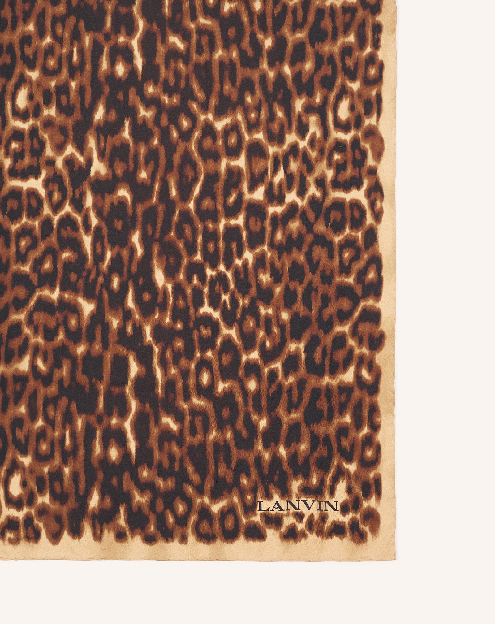 MULTICOLOR LEOPARD PRINT SILK SCARF