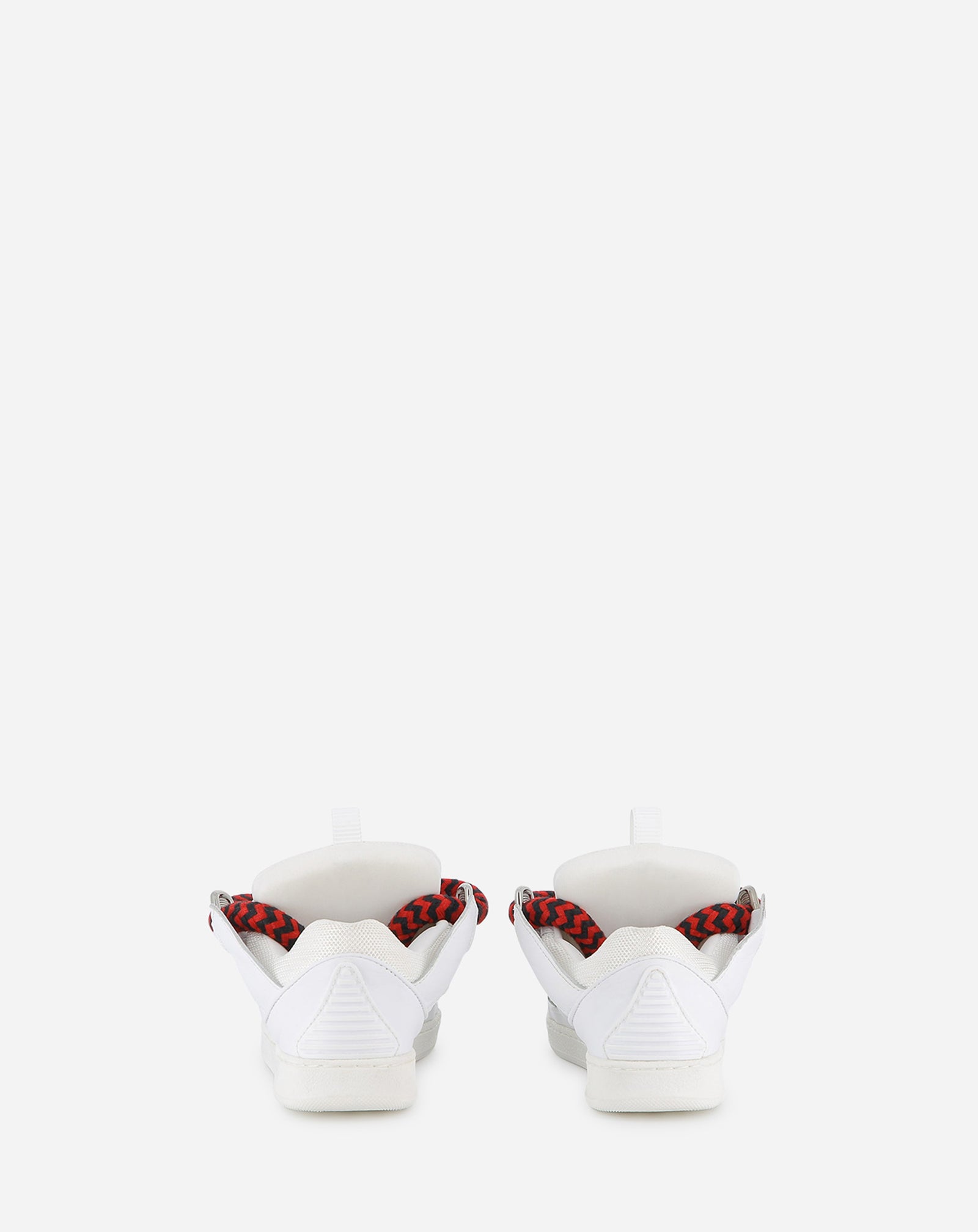 WHITE LACE-UP SNEAKERS