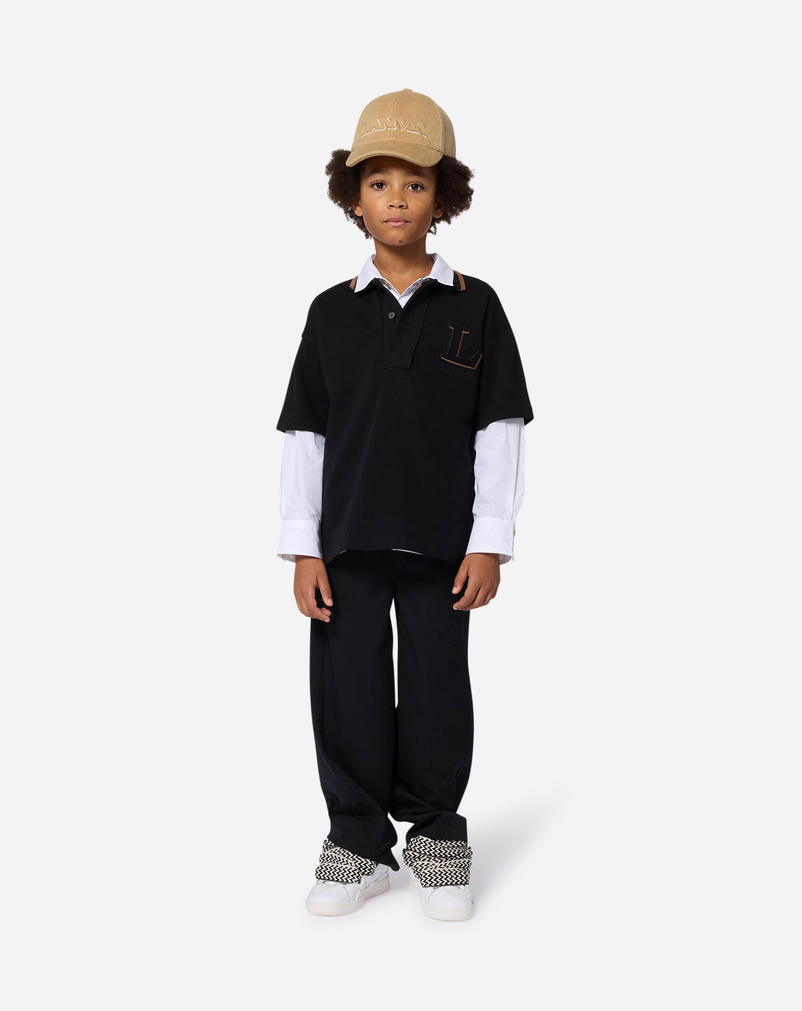 WHITE LACE-UP SNEAKERS