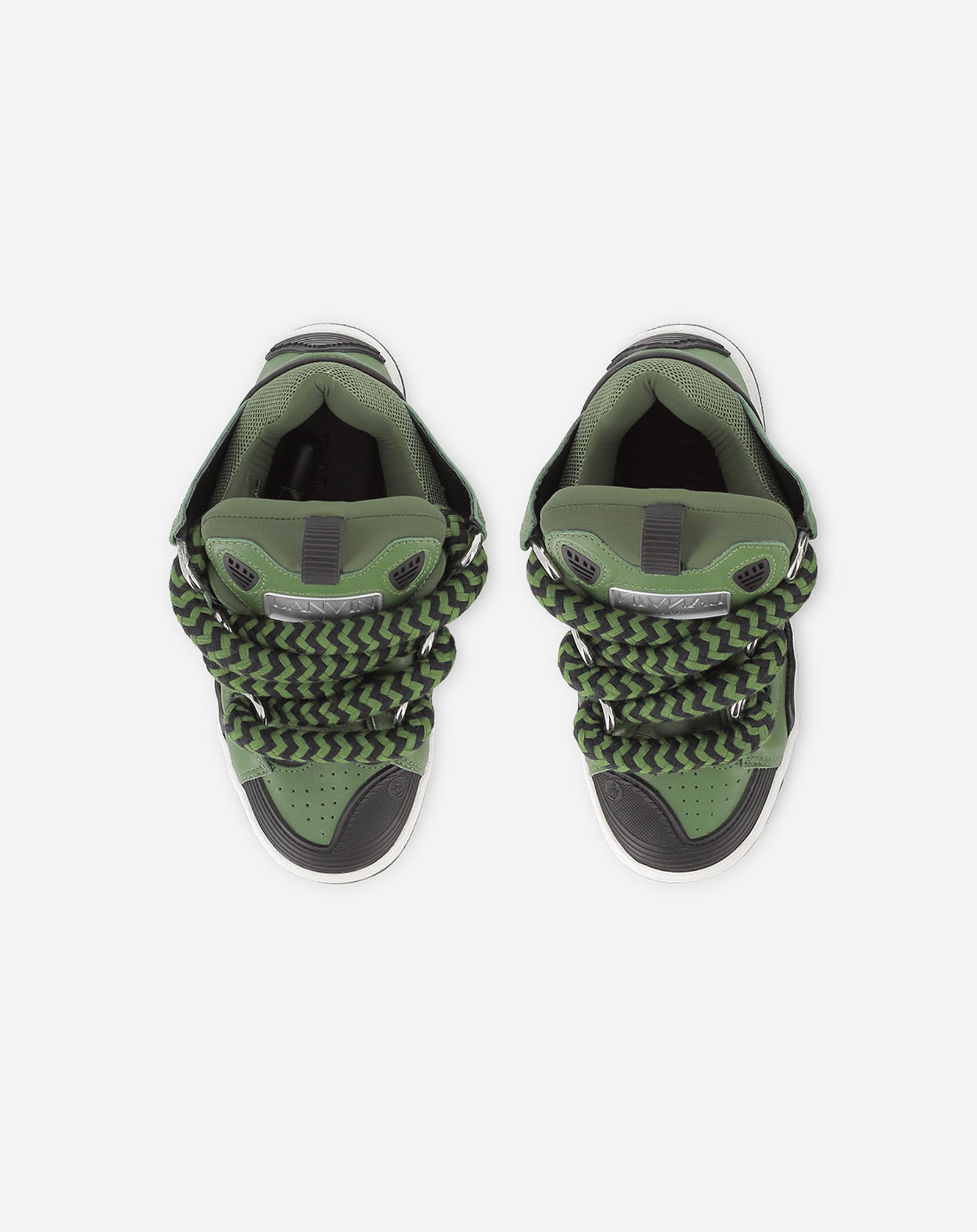 GREEN LACE-UP SNEAKERS