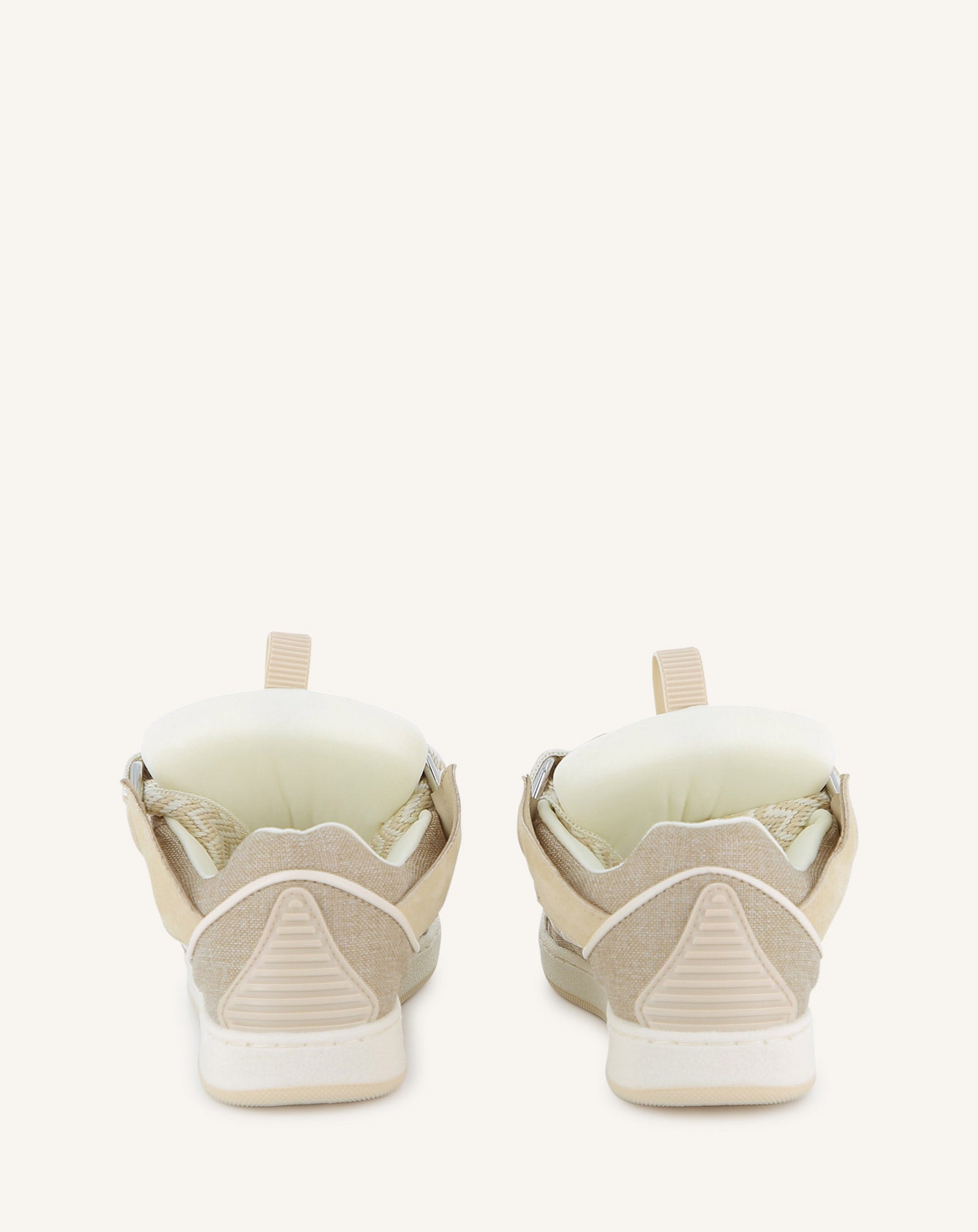 BEIGE LACE-UP TRAINERS