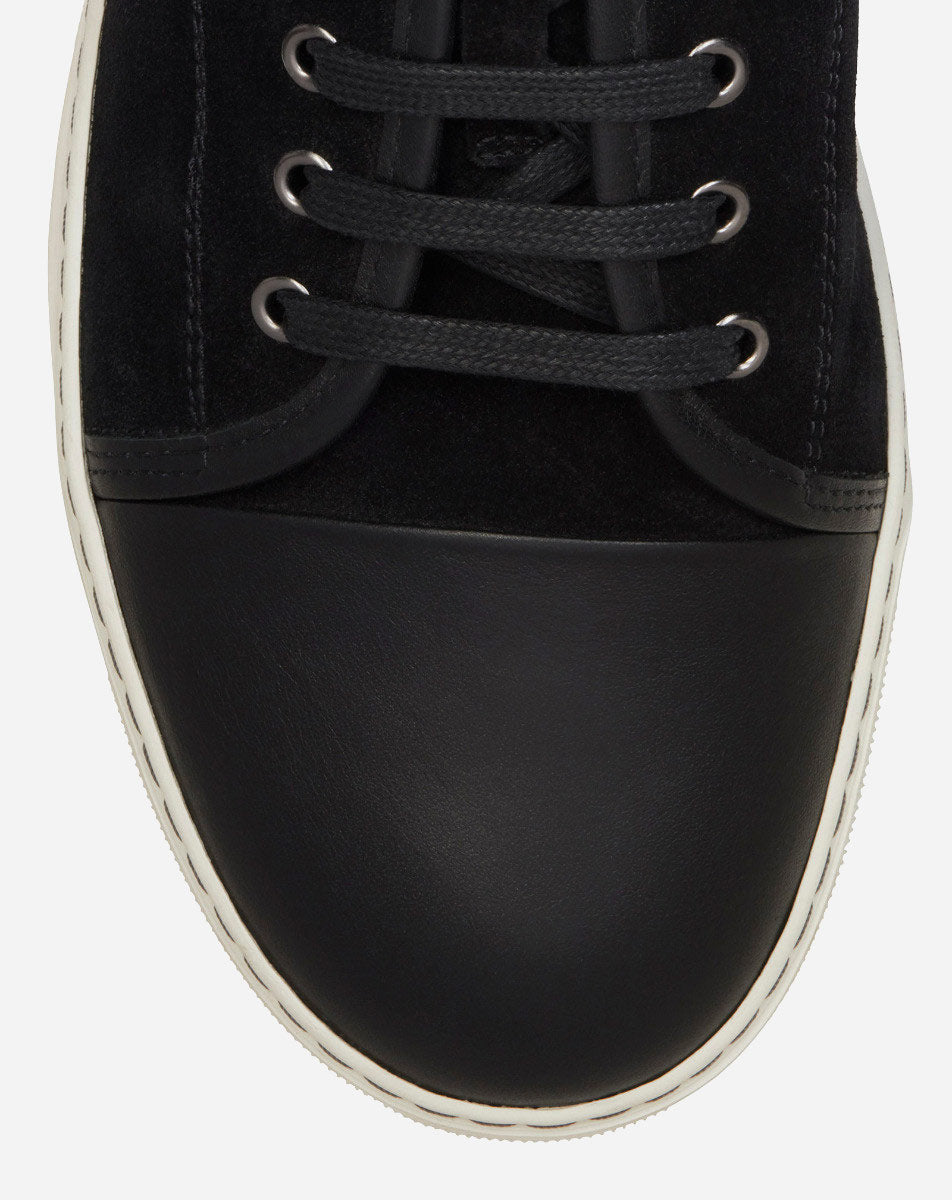 BLACK DBB1 LEATHER AND SUEDE SNEAKERS