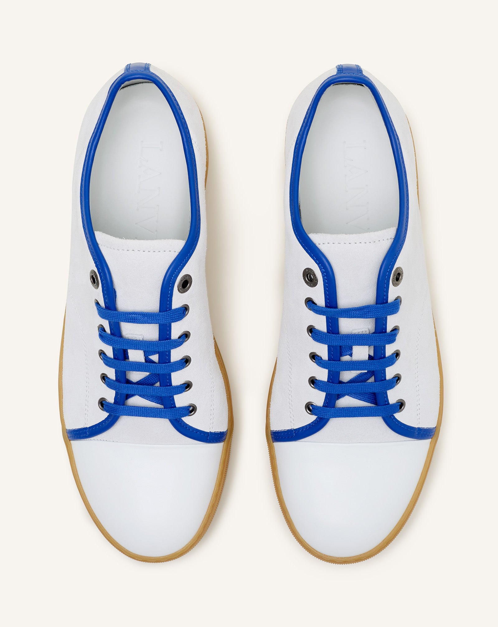 BLUE DBB1 LEATHER AND SUEDE SNEAKERS