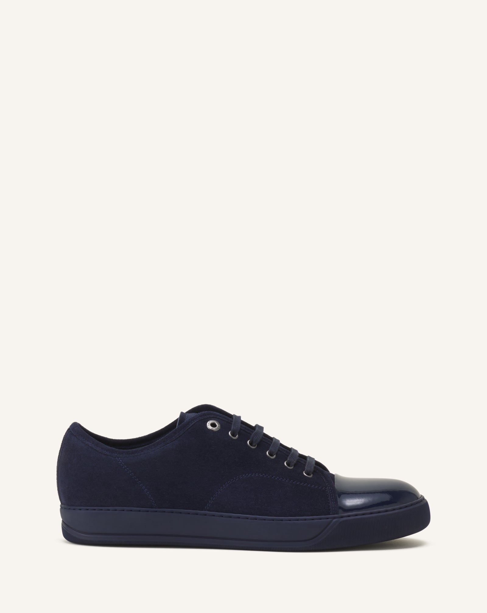 BLUE DBB1 PATENT LEATHER AND SUEDE SNEAKERS