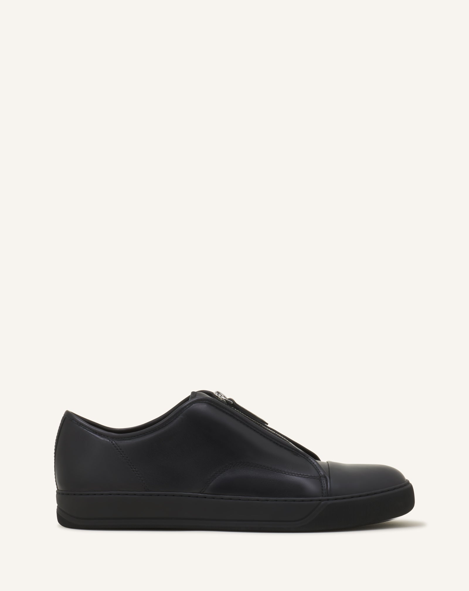 BLACK DBB1 ZIP SNEAKERS IN LEATHER