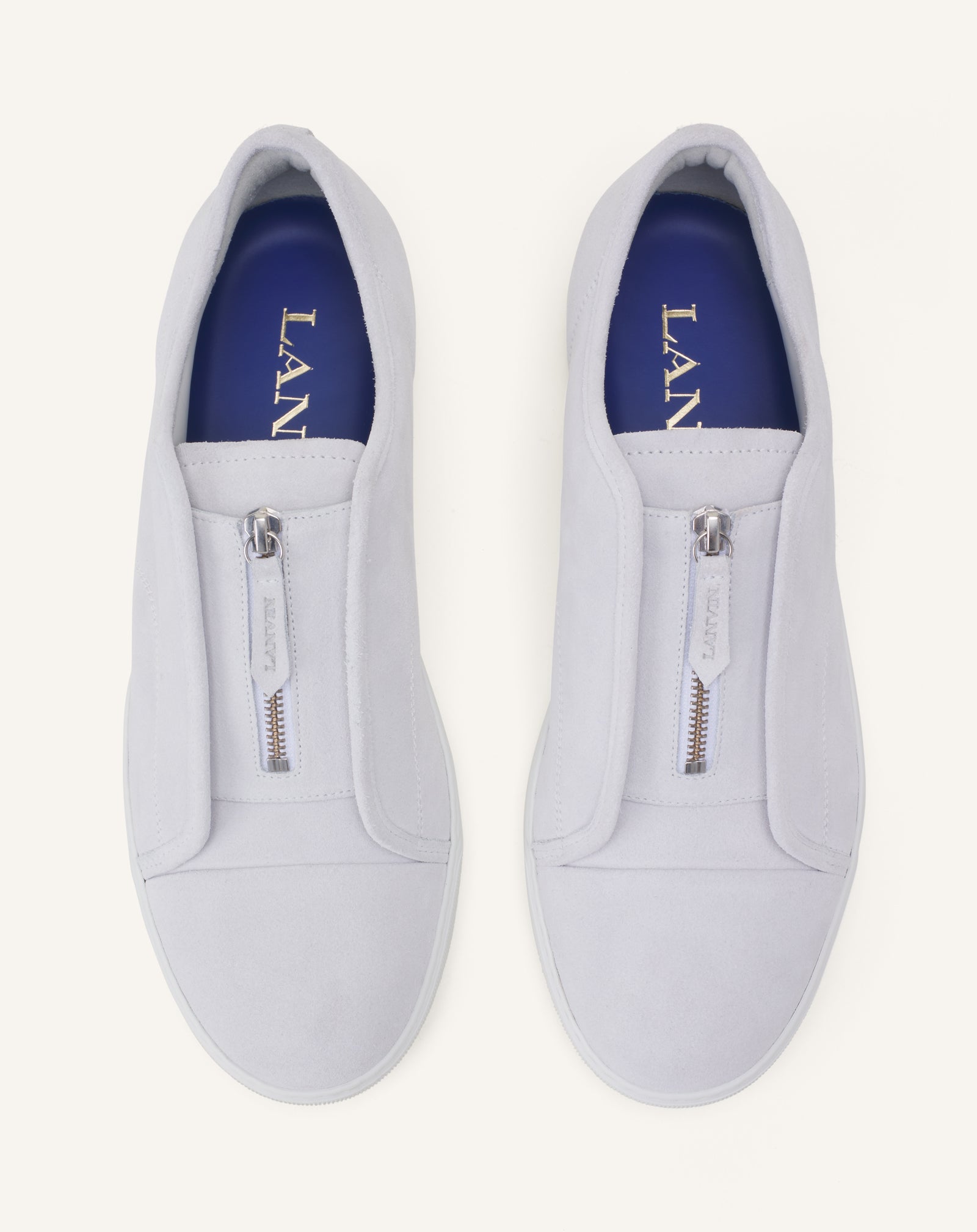 WHITE DBB1 SUEDE ZIP SNEAKERS
