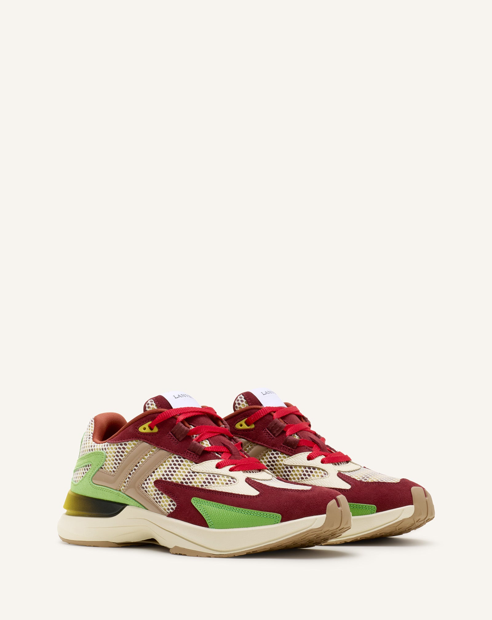 JLA SNEAKERS IN MESH AND METALLIC LEATHER