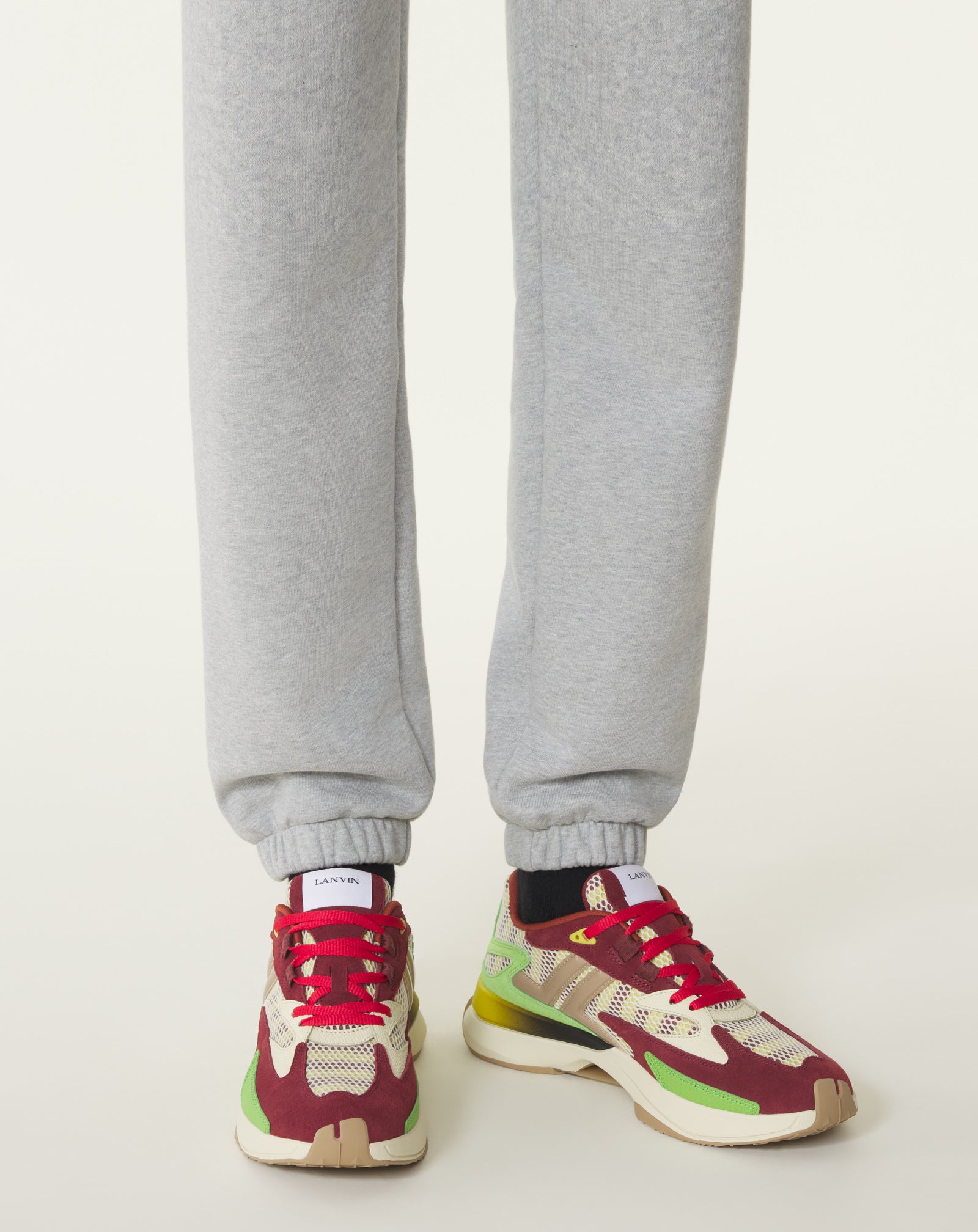 JLA SNEAKERS IN MESH AND METALLIC LEATHER