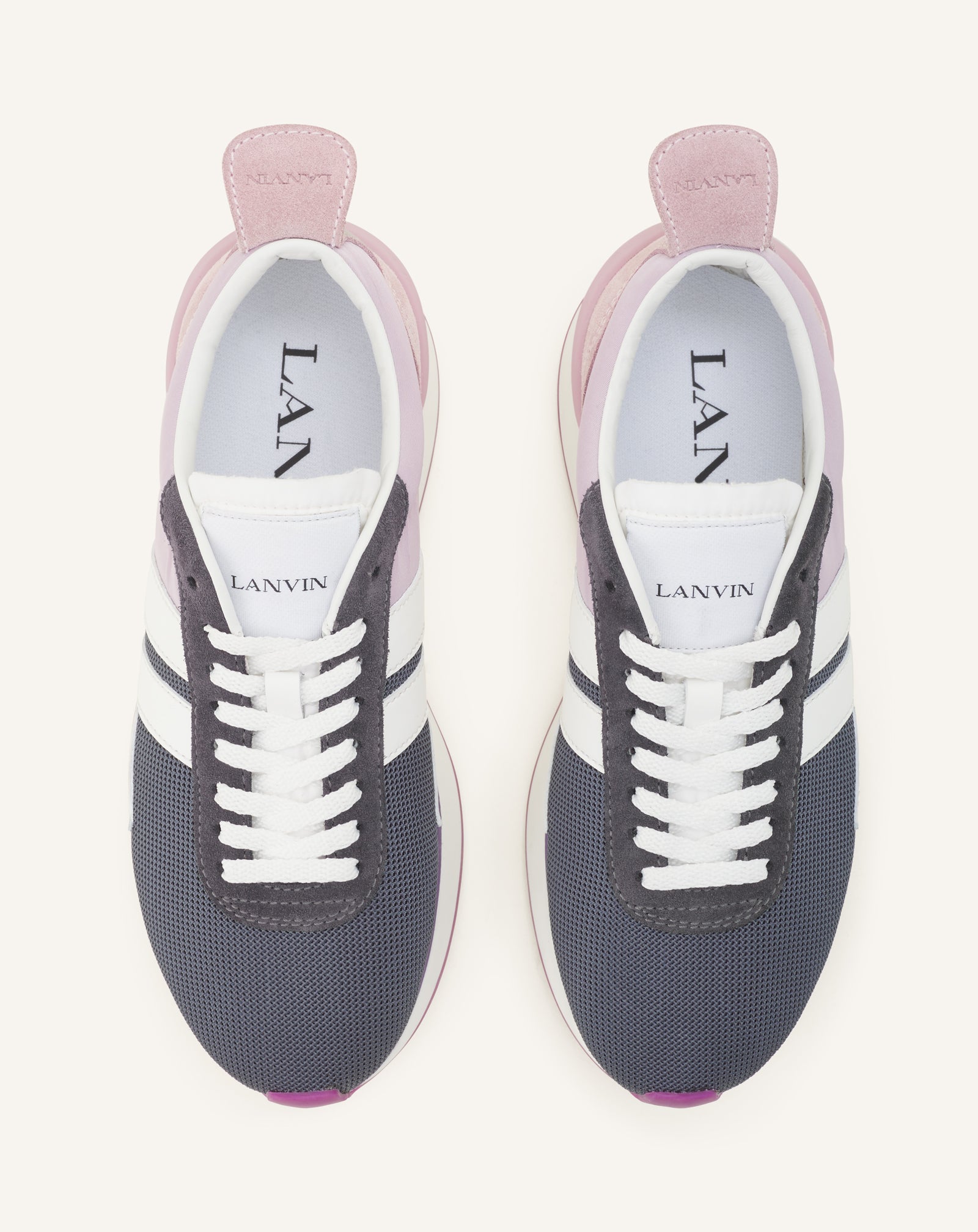 WHITE BUMPR SNEAKERS IN NYLON AND MESH